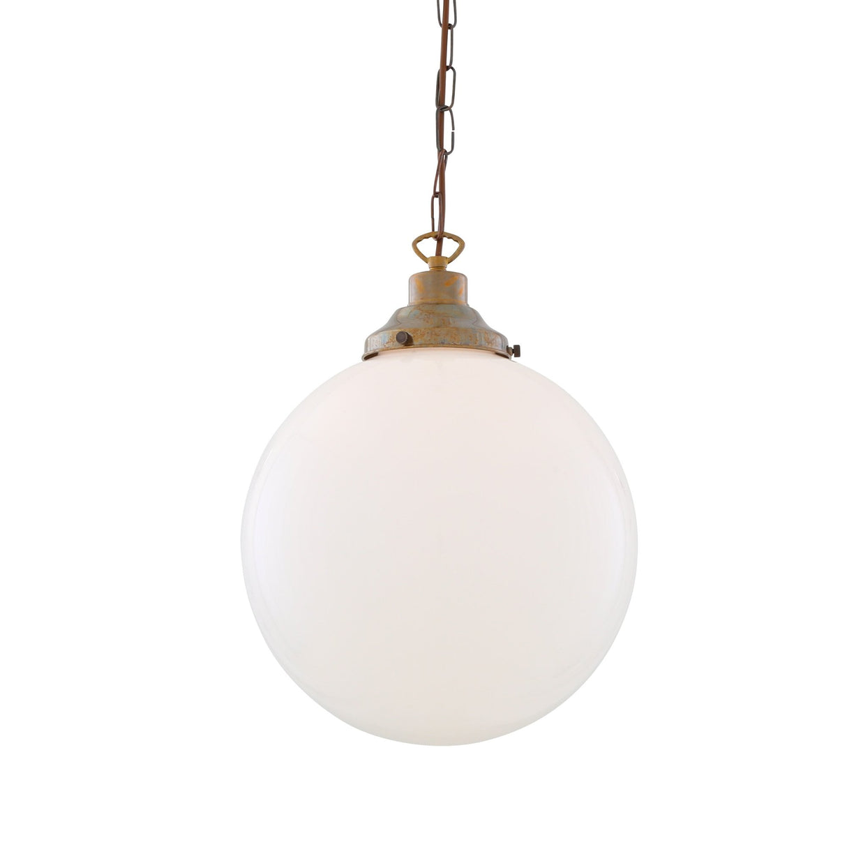 Elegant Brass and Glass Globe Pendant Ceiling Light