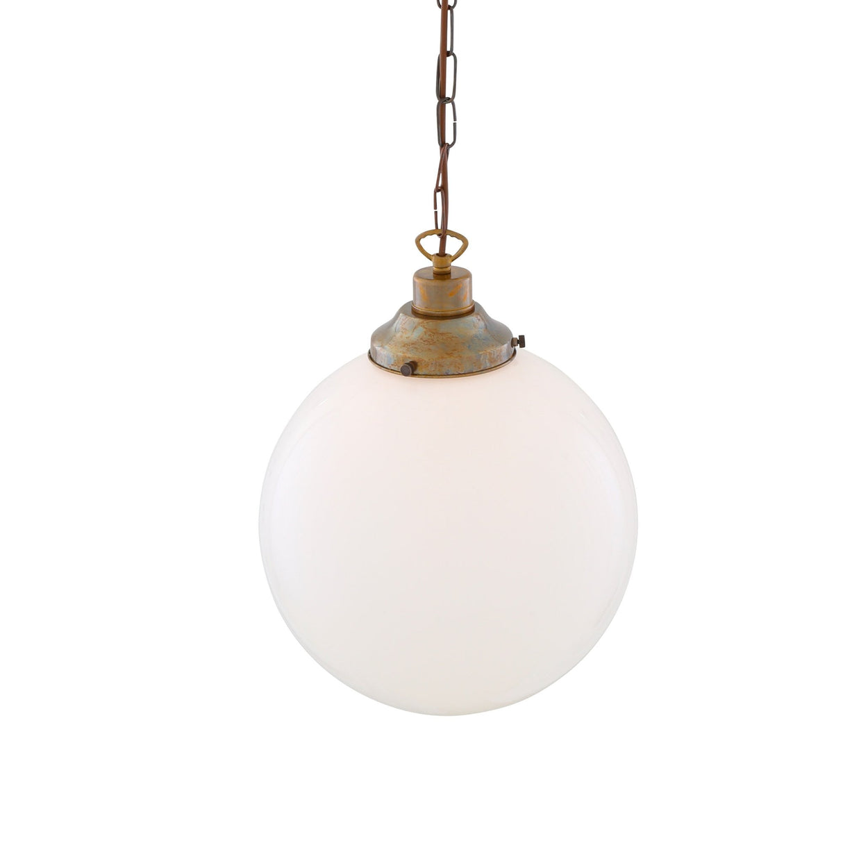 Elegant Brass and Glass Globe Pendant Ceiling Light