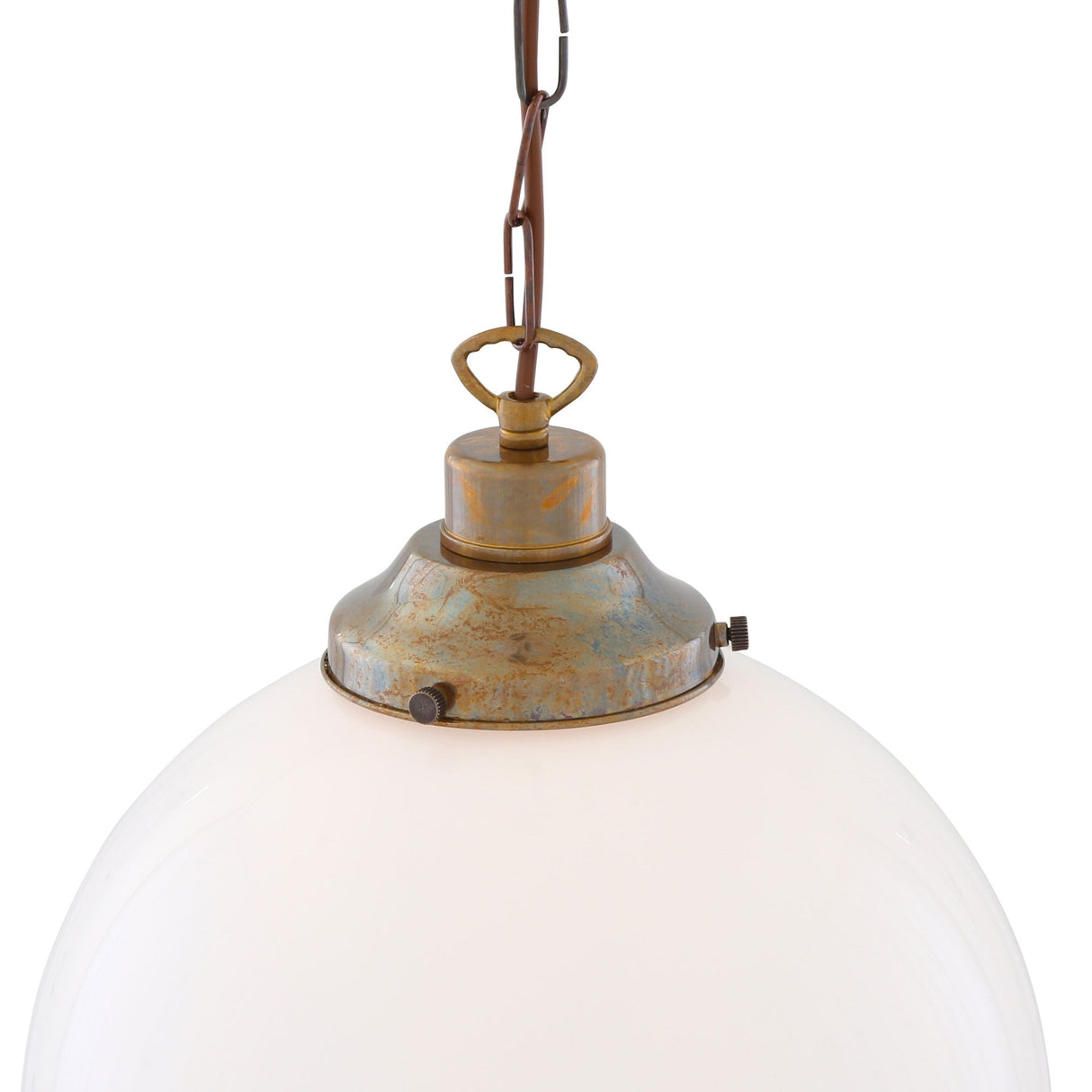 Elegant Brass and Glass Globe Pendant Ceiling Light