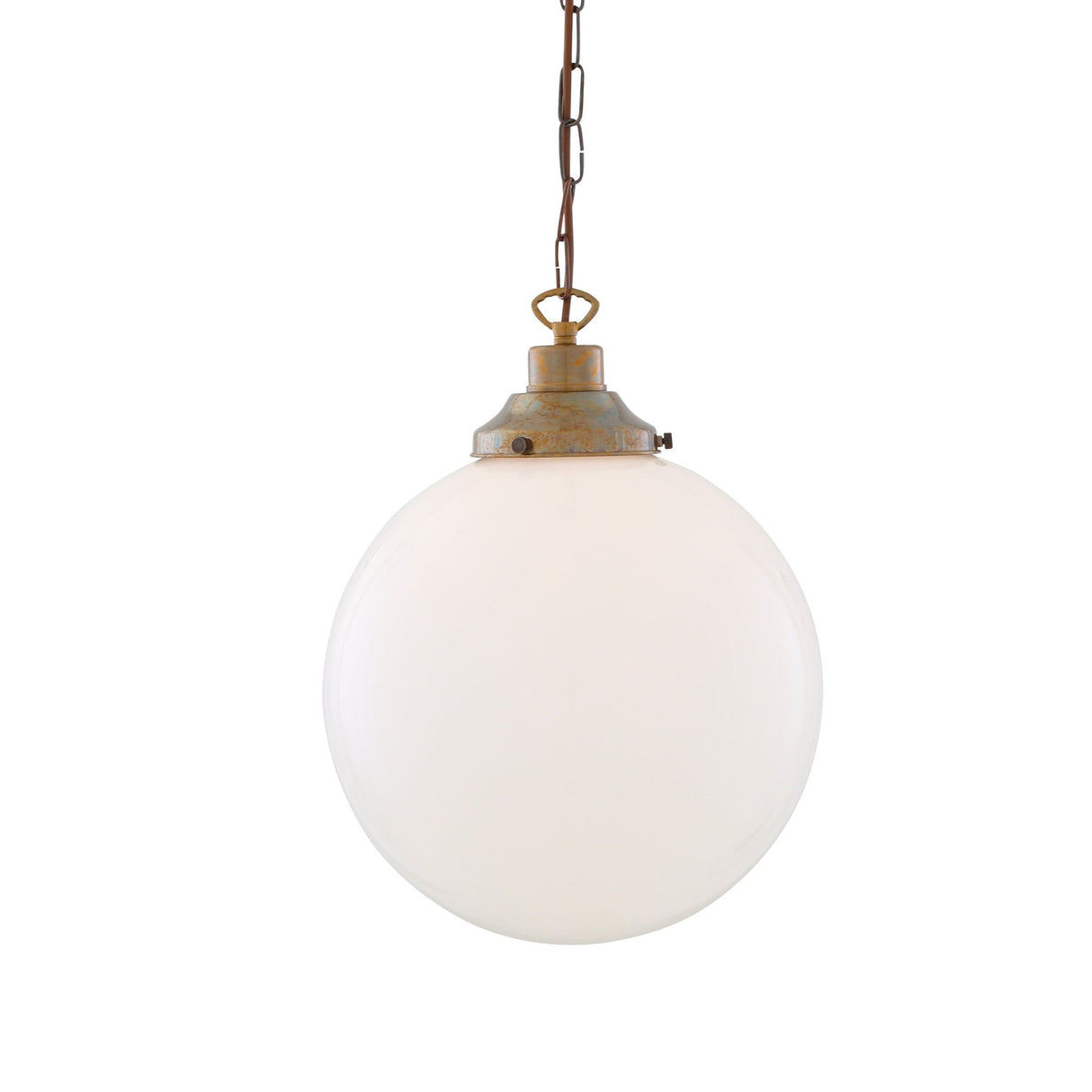 Elegant Brass and Glass Globe Pendant Ceiling Light