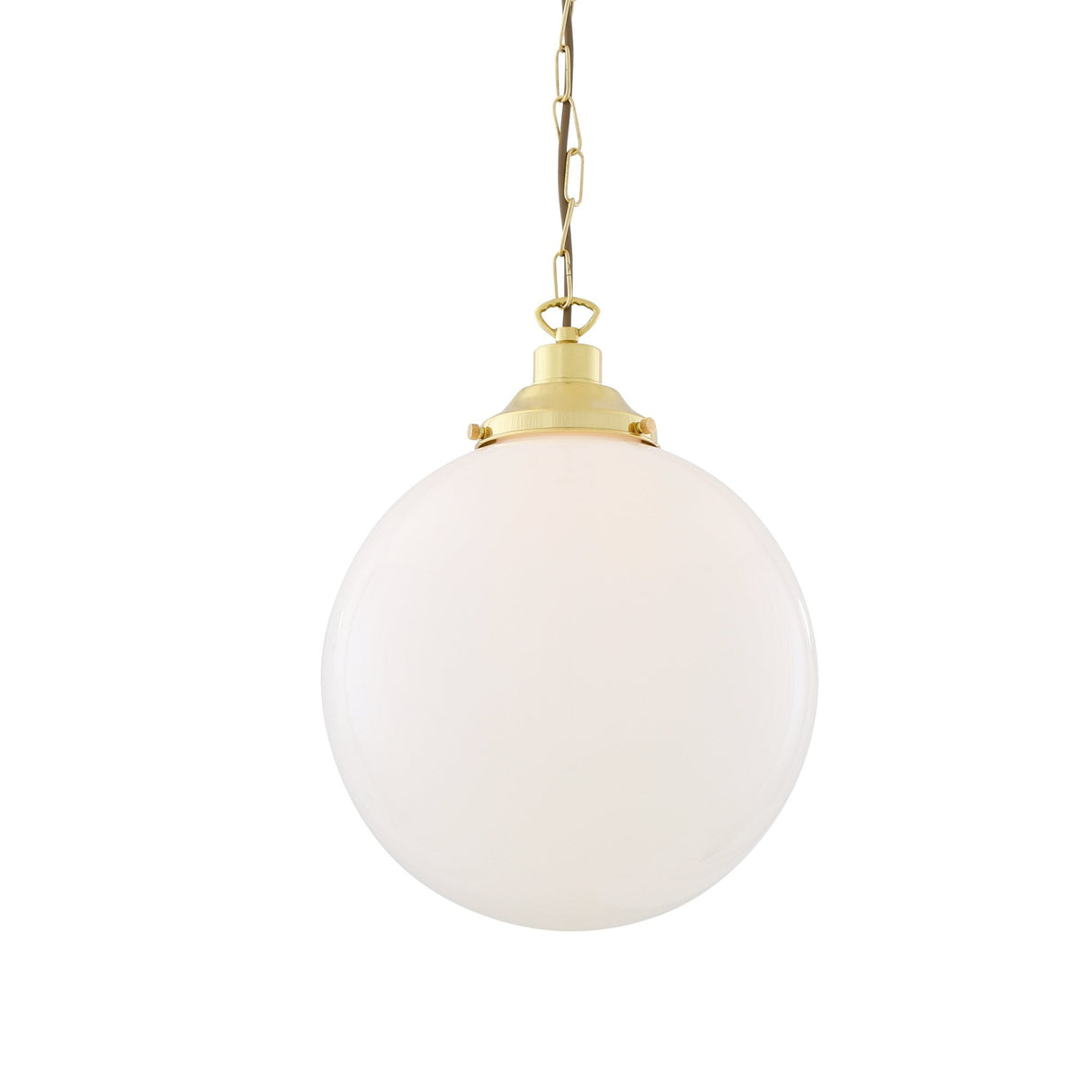 Elegant Brass and Glass Globe Pendant Ceiling Light