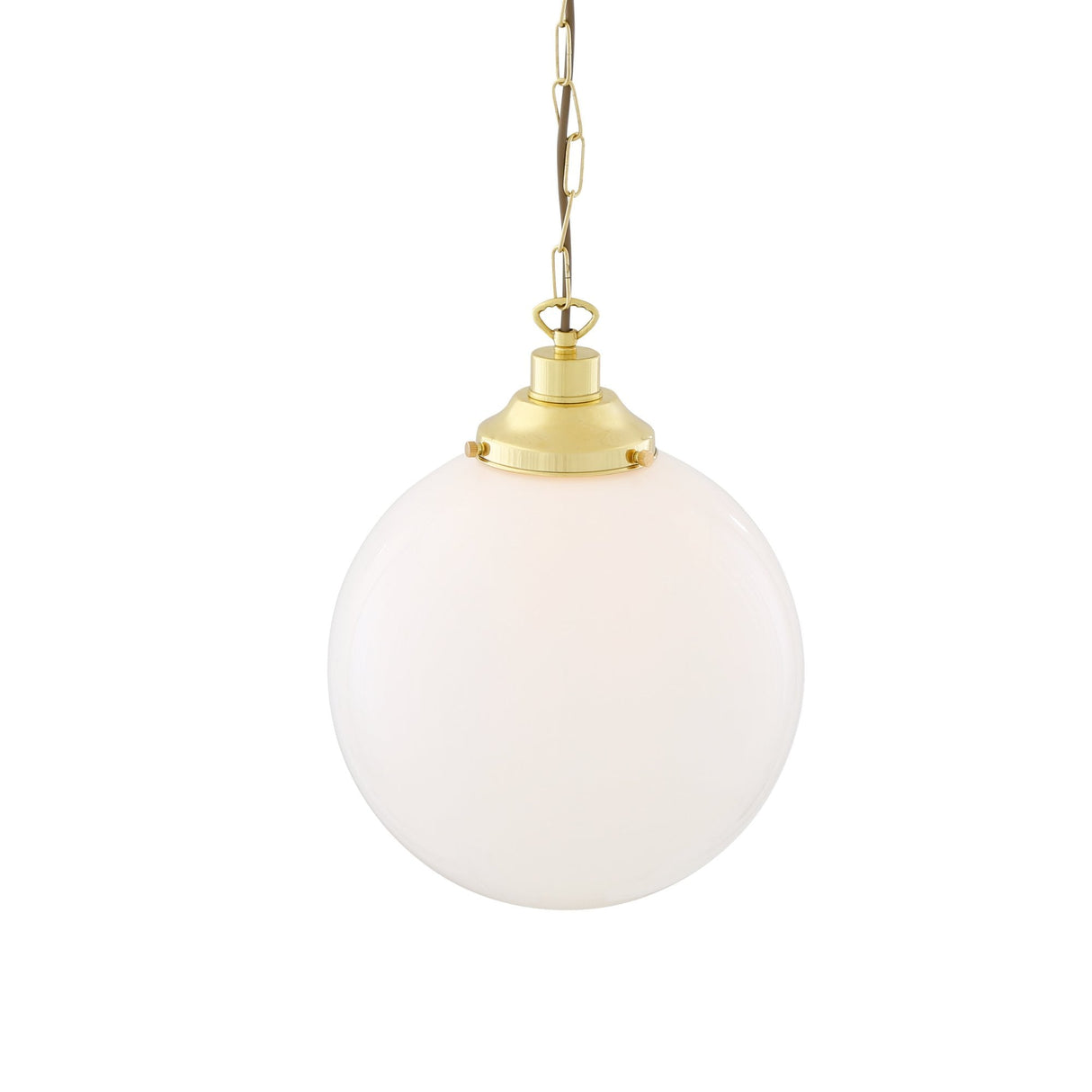 Elegant Brass and Glass Globe Pendant Ceiling Light