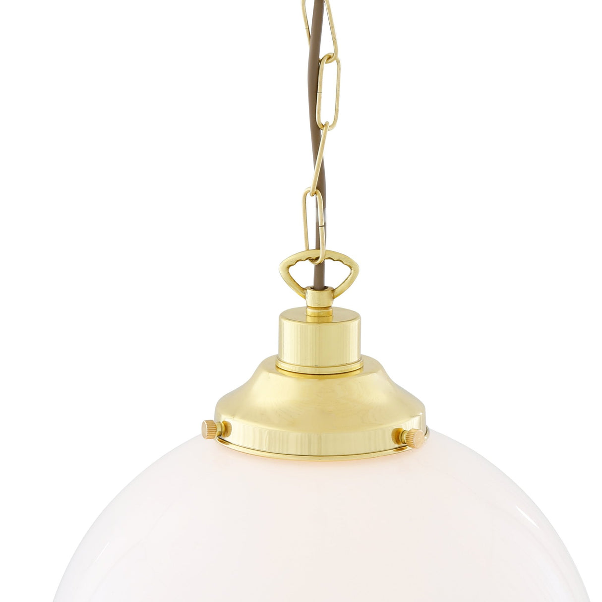 Elegant Brass and Glass Globe Pendant Ceiling Light