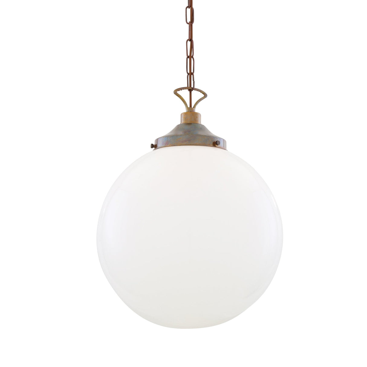 Yerevan Elegant Brass and Glass Globe Ceiling Pendant 1 Light
