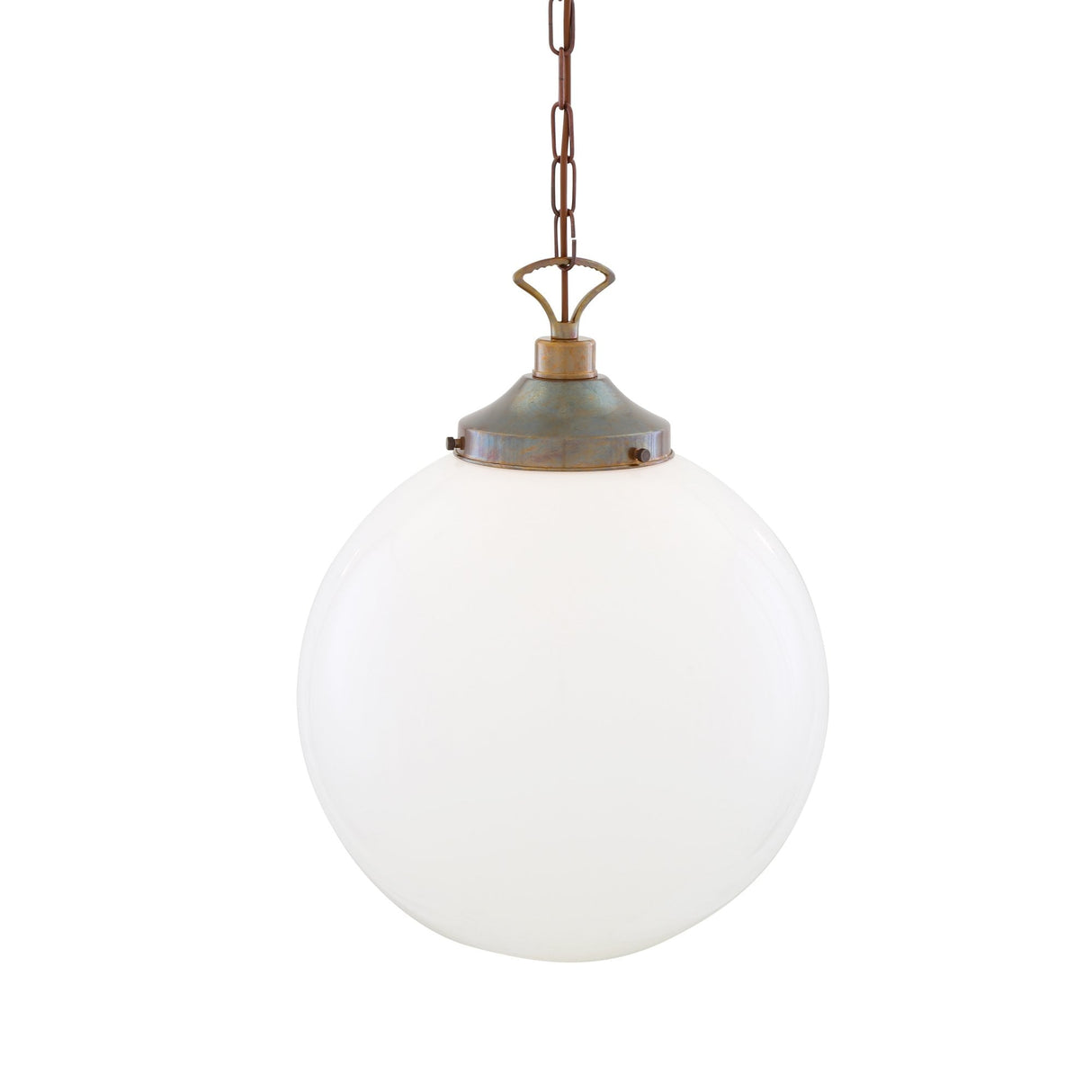 Yerevan Elegant Brass and Glass Globe Ceiling Pendant 1 Light
