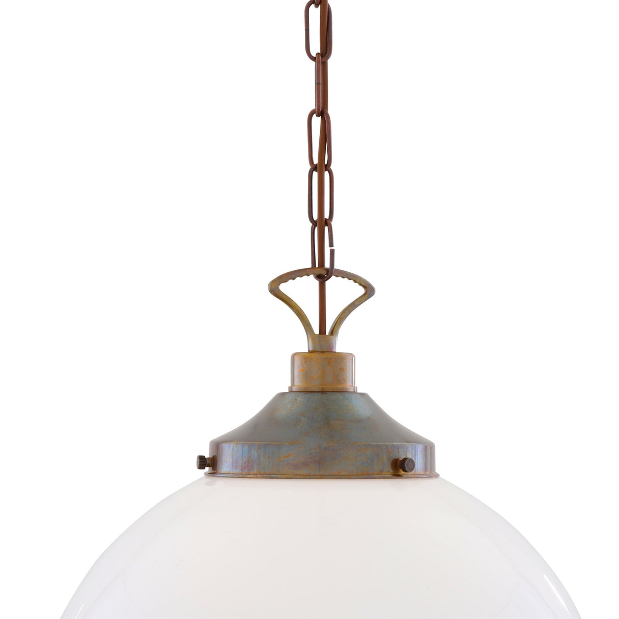 Yerevan Elegant Brass and Glass Globe Ceiling Pendant 1 Light