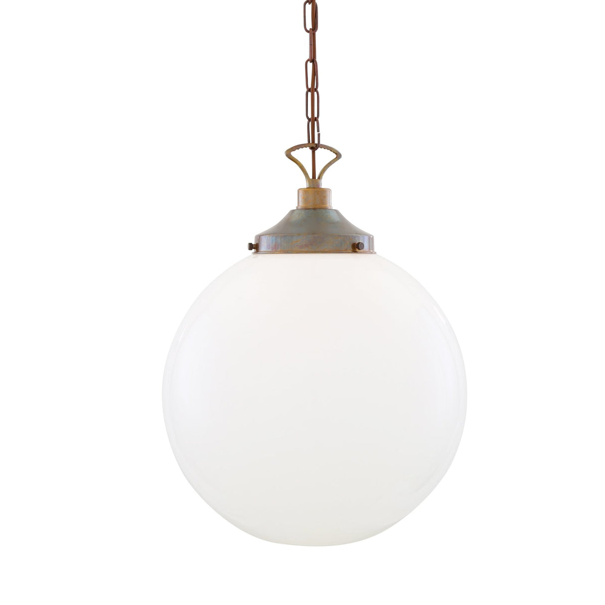 Yerevan Elegant Brass and Glass Globe Ceiling Pendant 1 Light