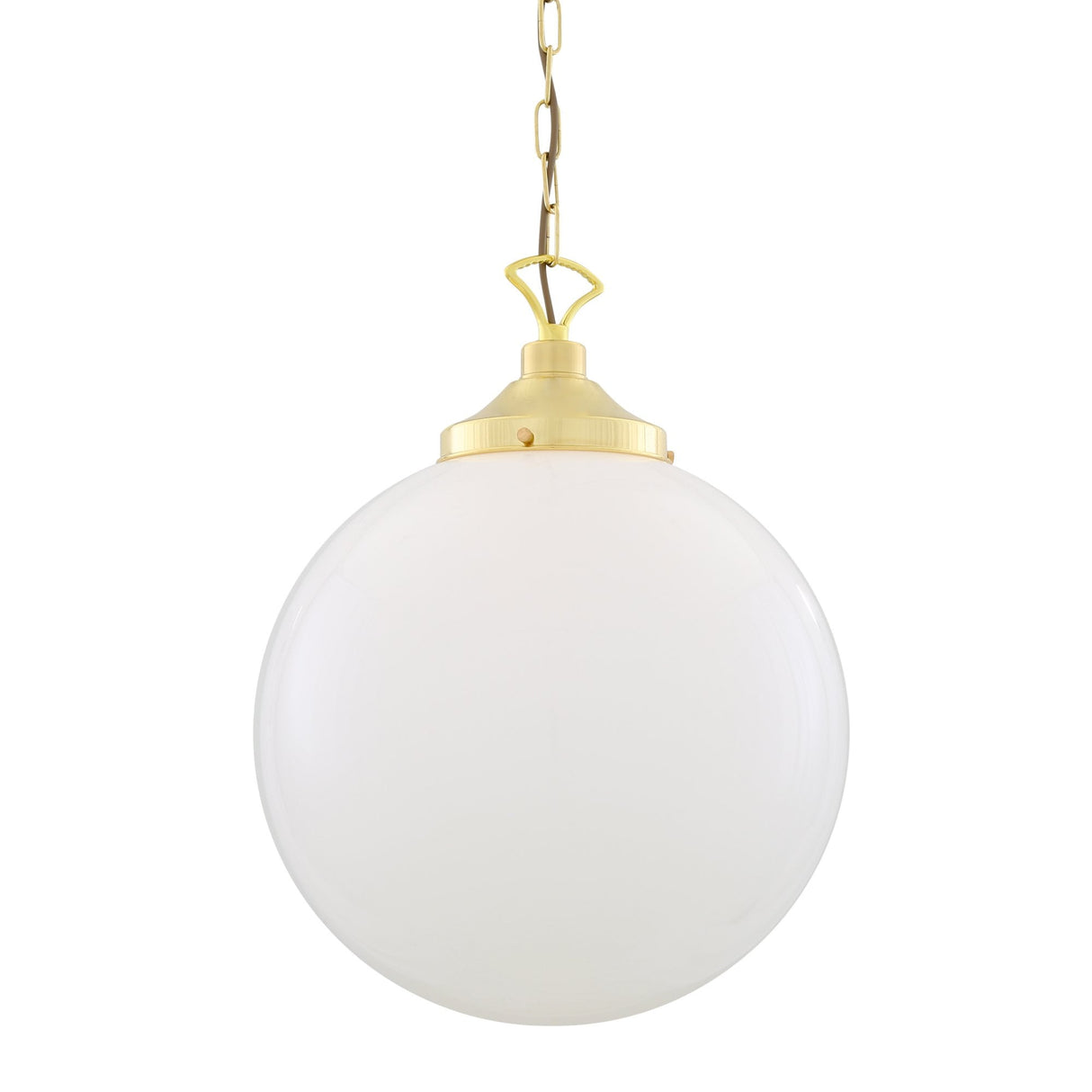 Yerevan Elegant Brass and Glass Globe Ceiling Pendant 1 Light