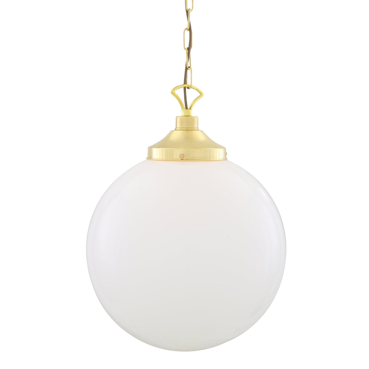 Yerevan Elegant Brass and Glass Globe Ceiling Pendant 1 Light