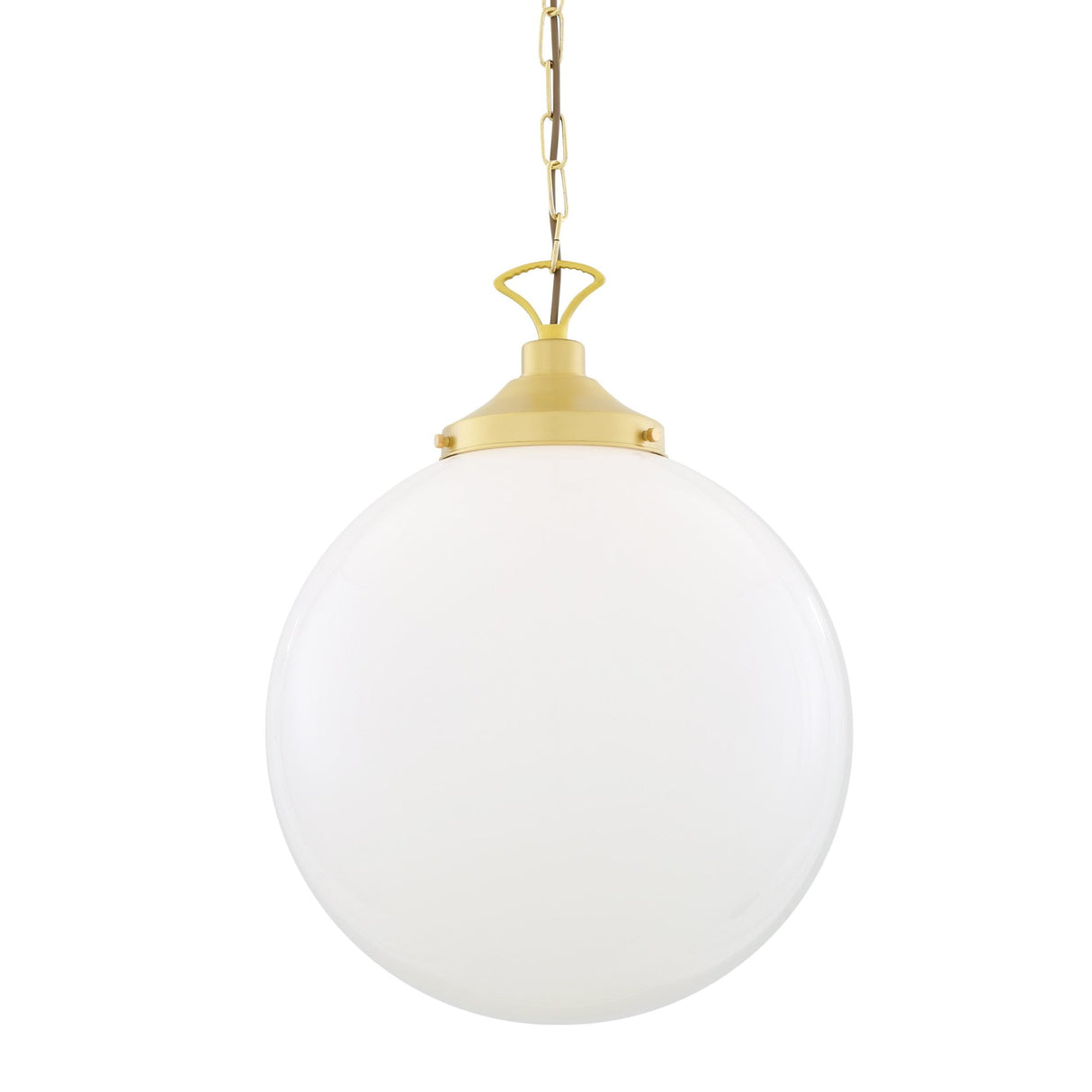 Yerevan Elegant Brass and Glass Globe Ceiling Pendant 1 Light