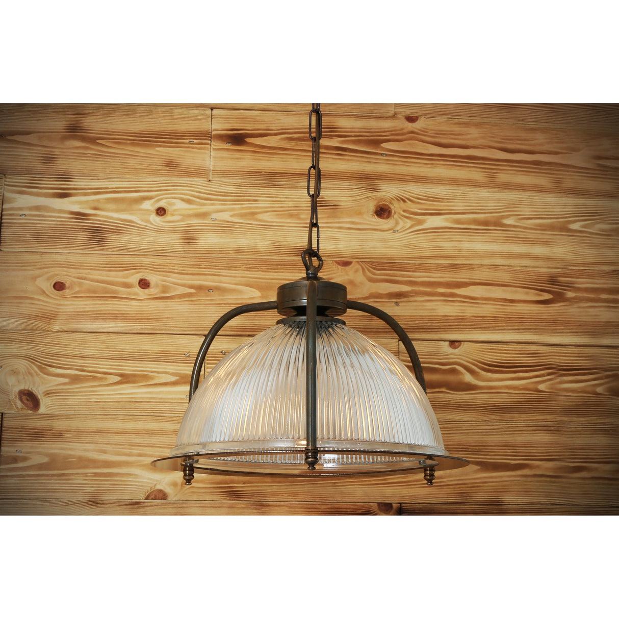 Bousta Pendant Light in Antique Brass with Bronze Accents