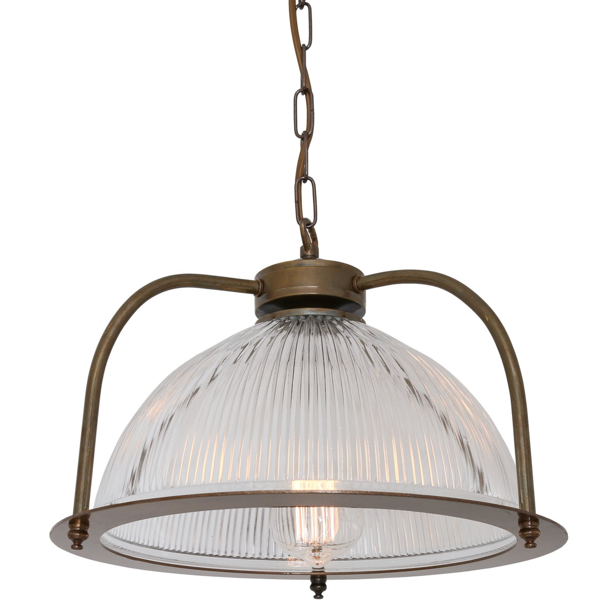 Bousta Pendant Light in Antique Brass with Bronze Accents