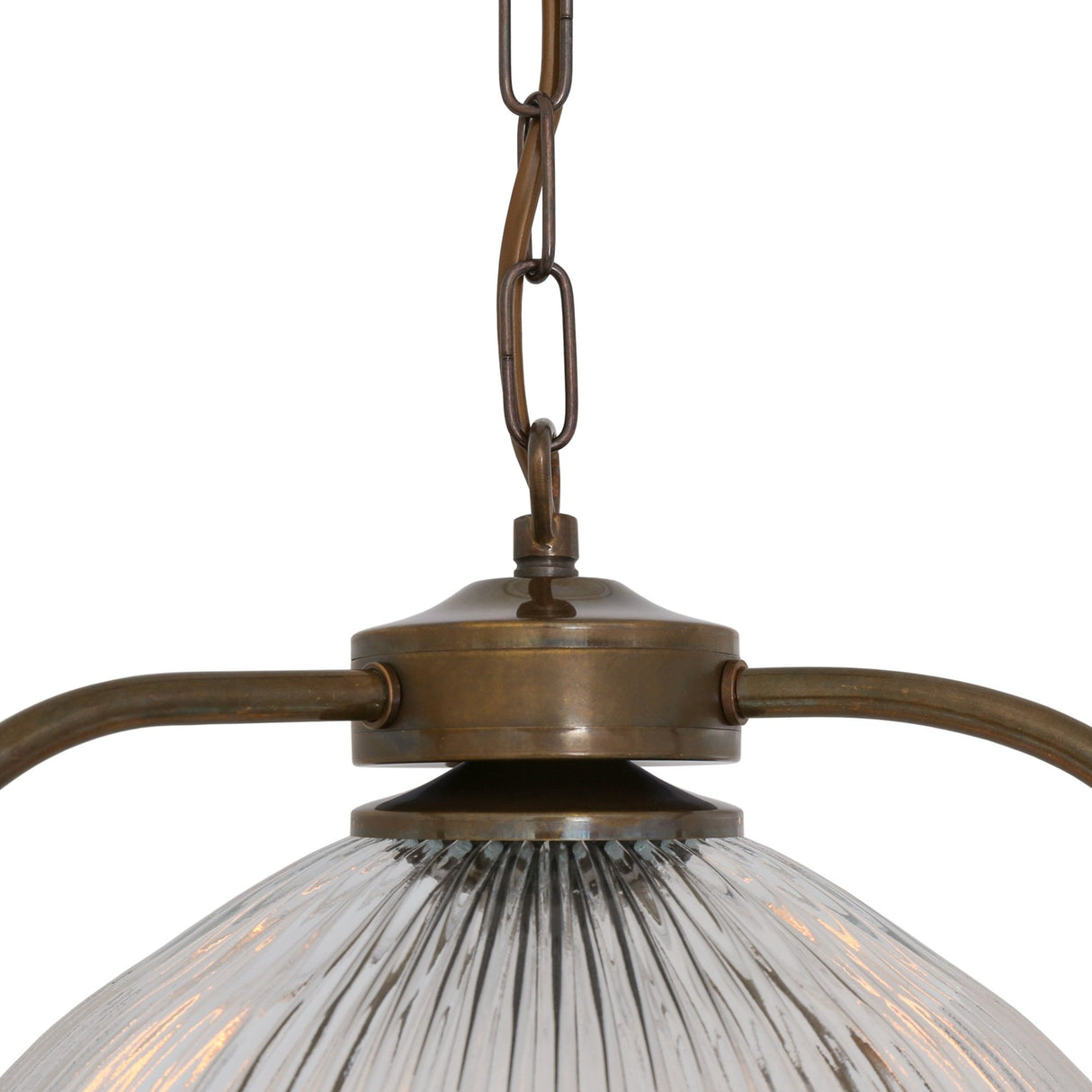 Bousta Pendant Light in Antique Brass with Bronze Accents