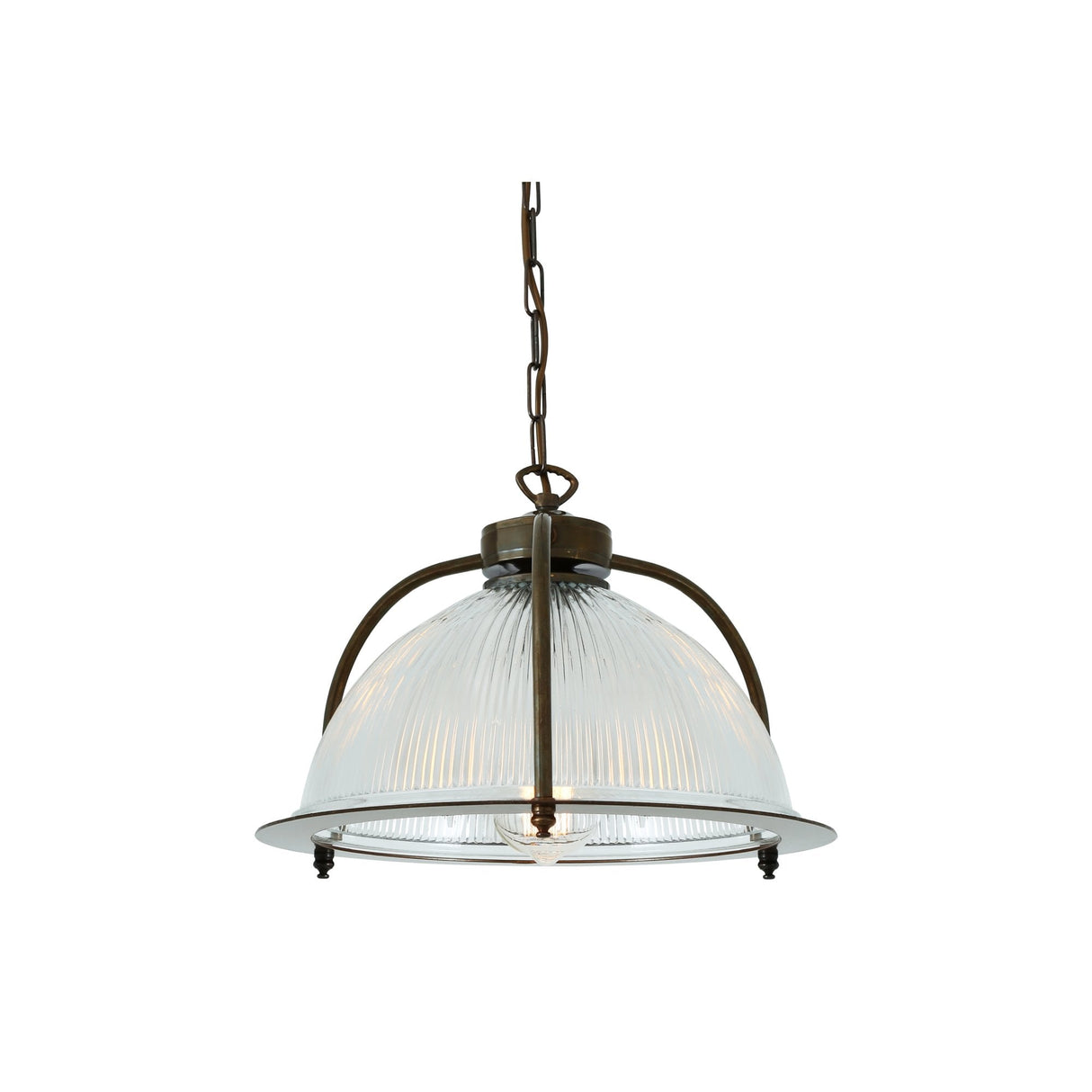 Bousta Pendant Light in Antique Brass with Bronze Accents