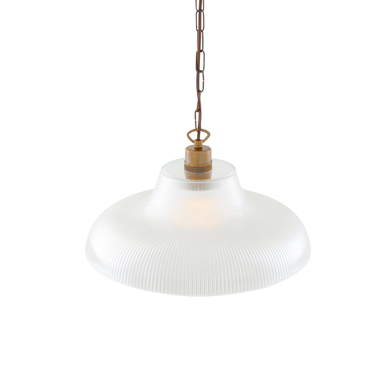Elegant London Prismatic Pendant Light in Antique Brass