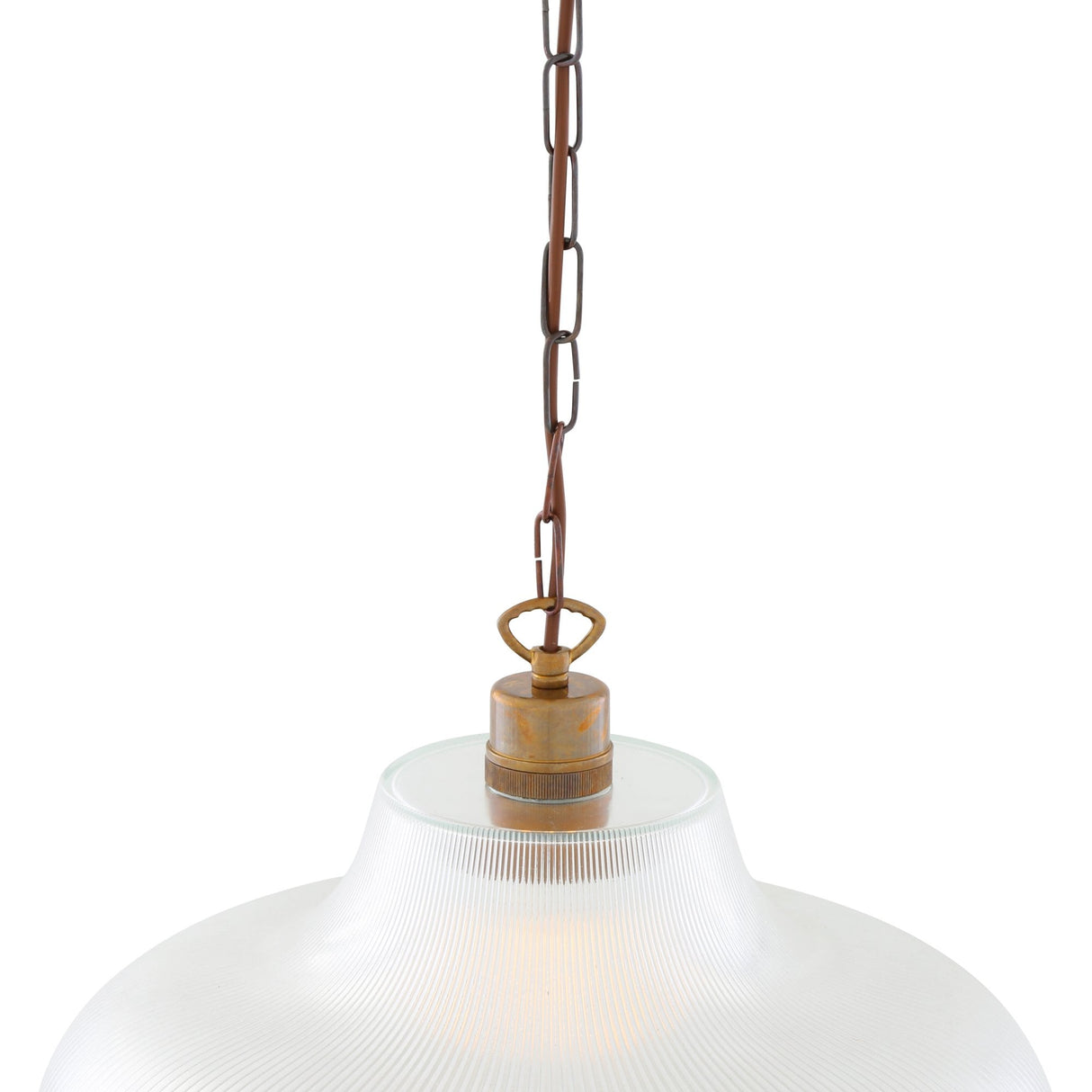 Elegant London Prismatic Pendant Light in Antique Brass