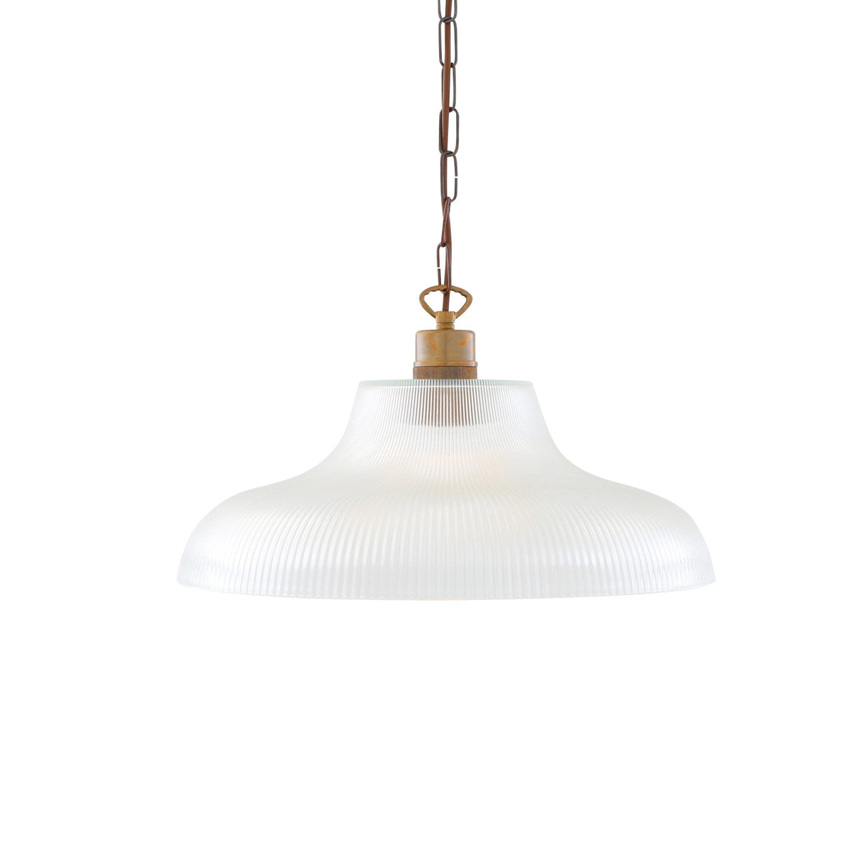 Elegant London Prismatic Pendant Light in Antique Brass