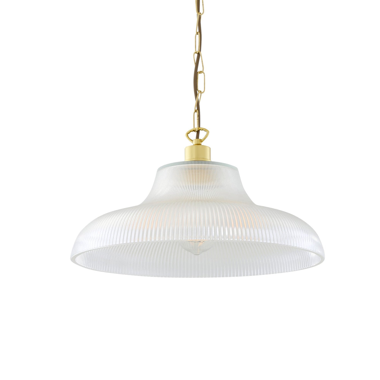 Elegant London Prismatic Pendant Light in Antique Brass