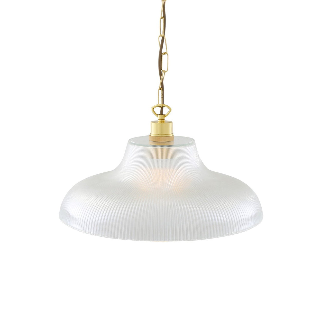 Elegant London Prismatic Pendant Light in Antique Brass