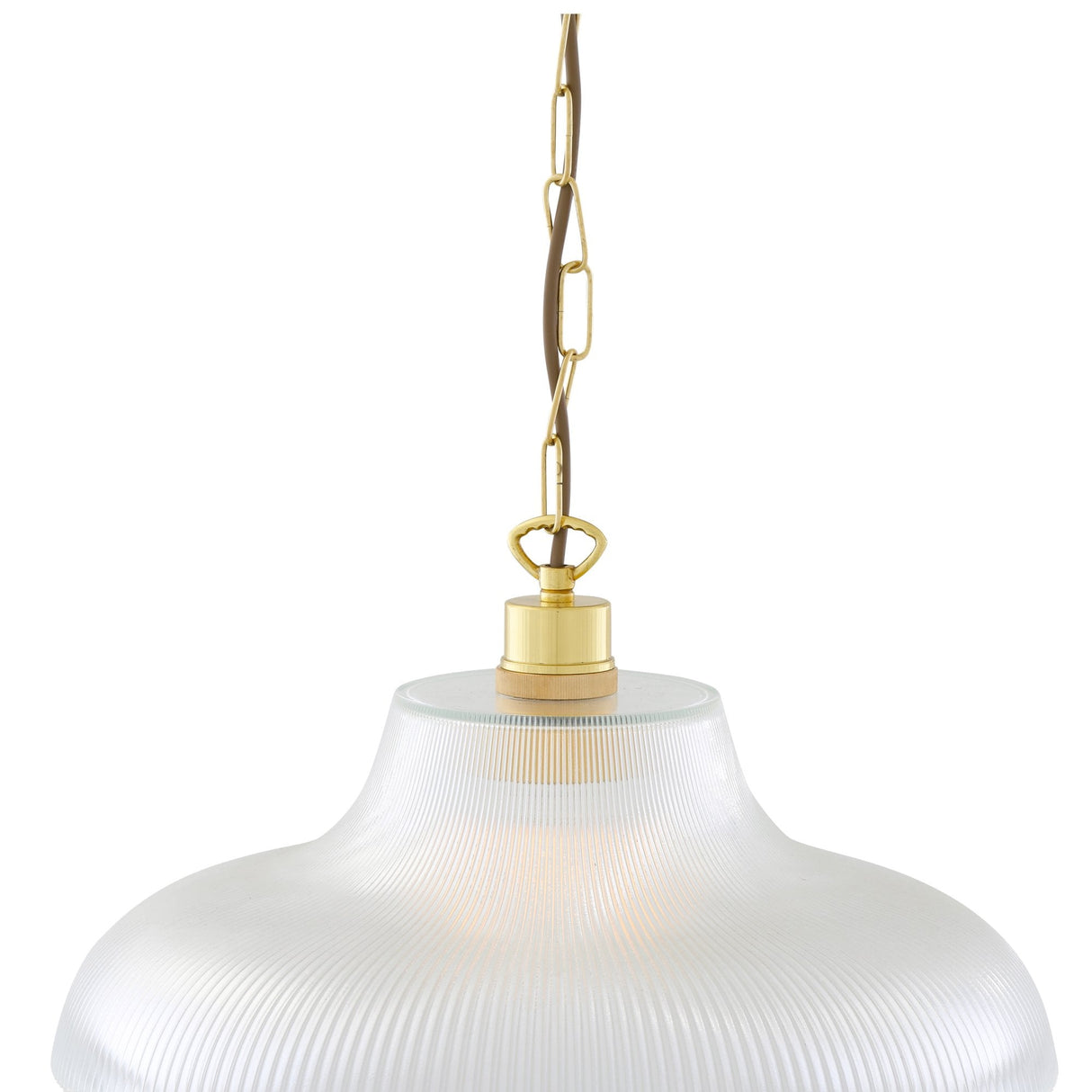 Elegant London Prismatic Pendant Light in Antique Brass