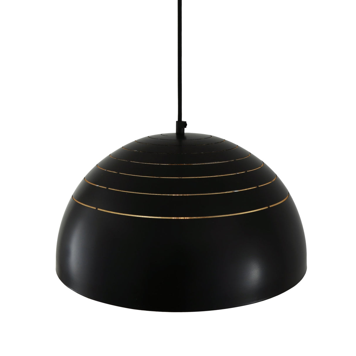 Midas Elegance: Black & Gold Leaf Pendant
