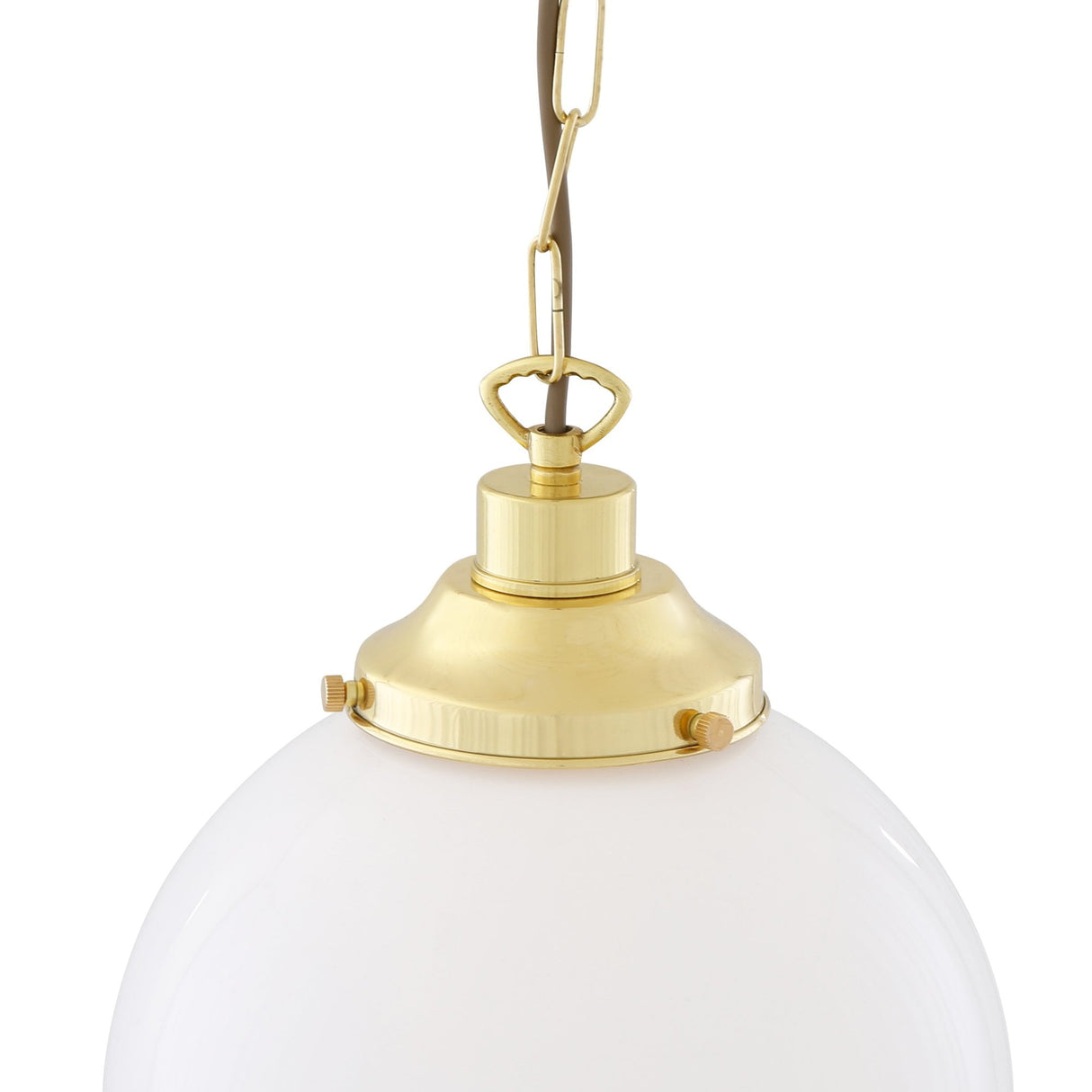 Antique Brass Yerevan Globe Pendant Light, 25cm