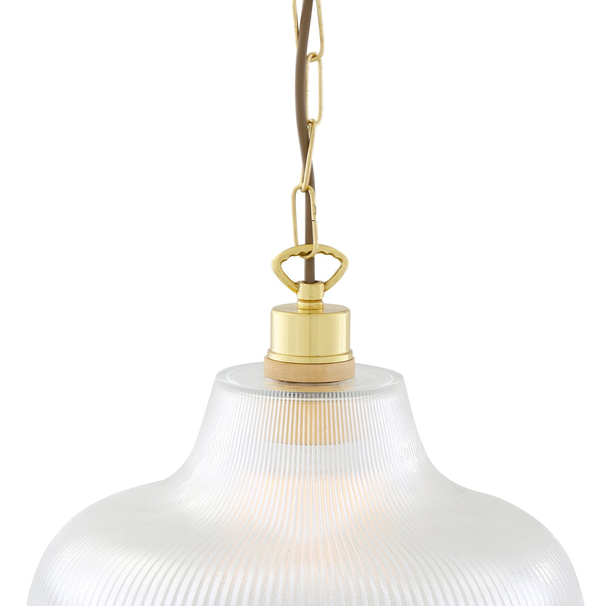 Vintage London Brass Prismatic Pendant Light