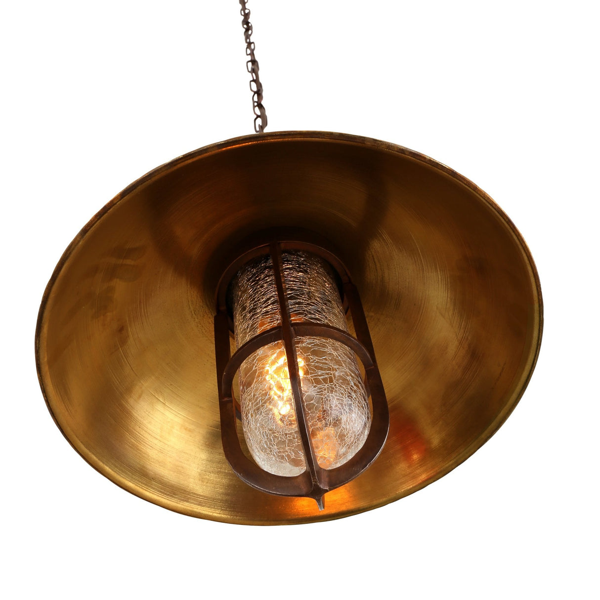 Vintage Brass and Glass Pendant Light - Tirana Collection