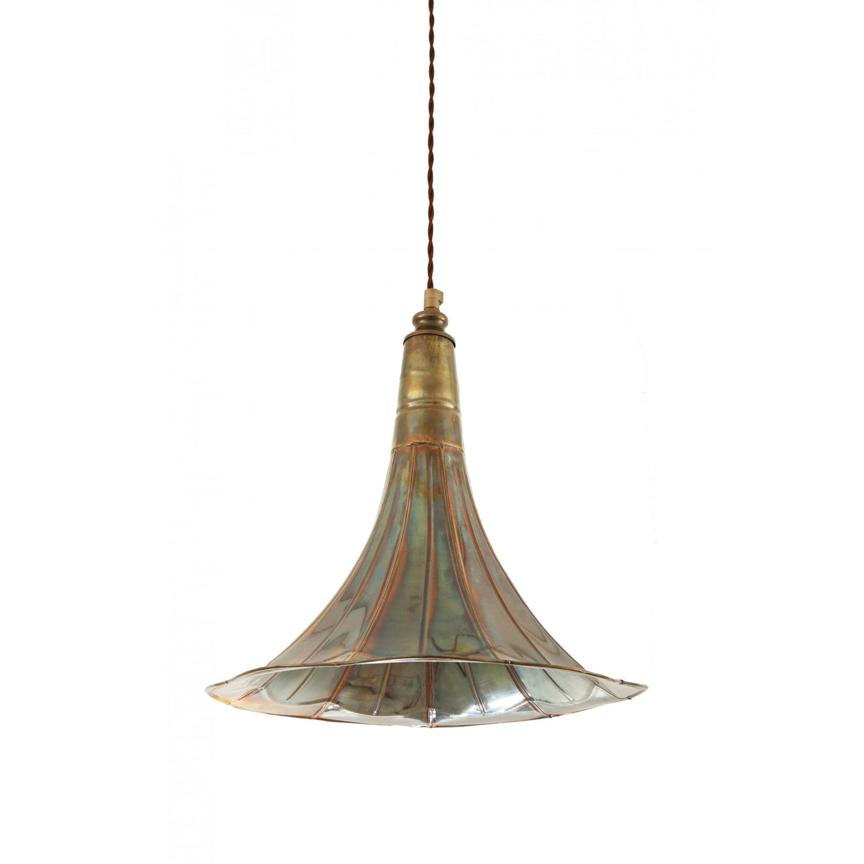 Retro Brass Gramophone Pendant Light Fixture