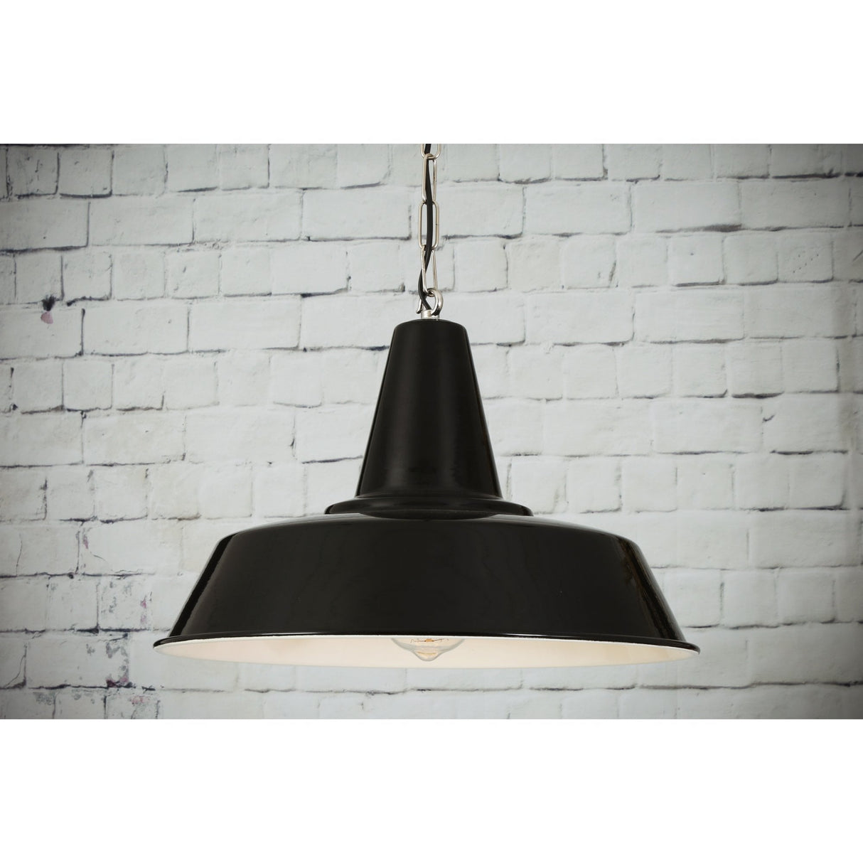 Nassau Vintage Industrial Pendant Light in Polished Aluminum