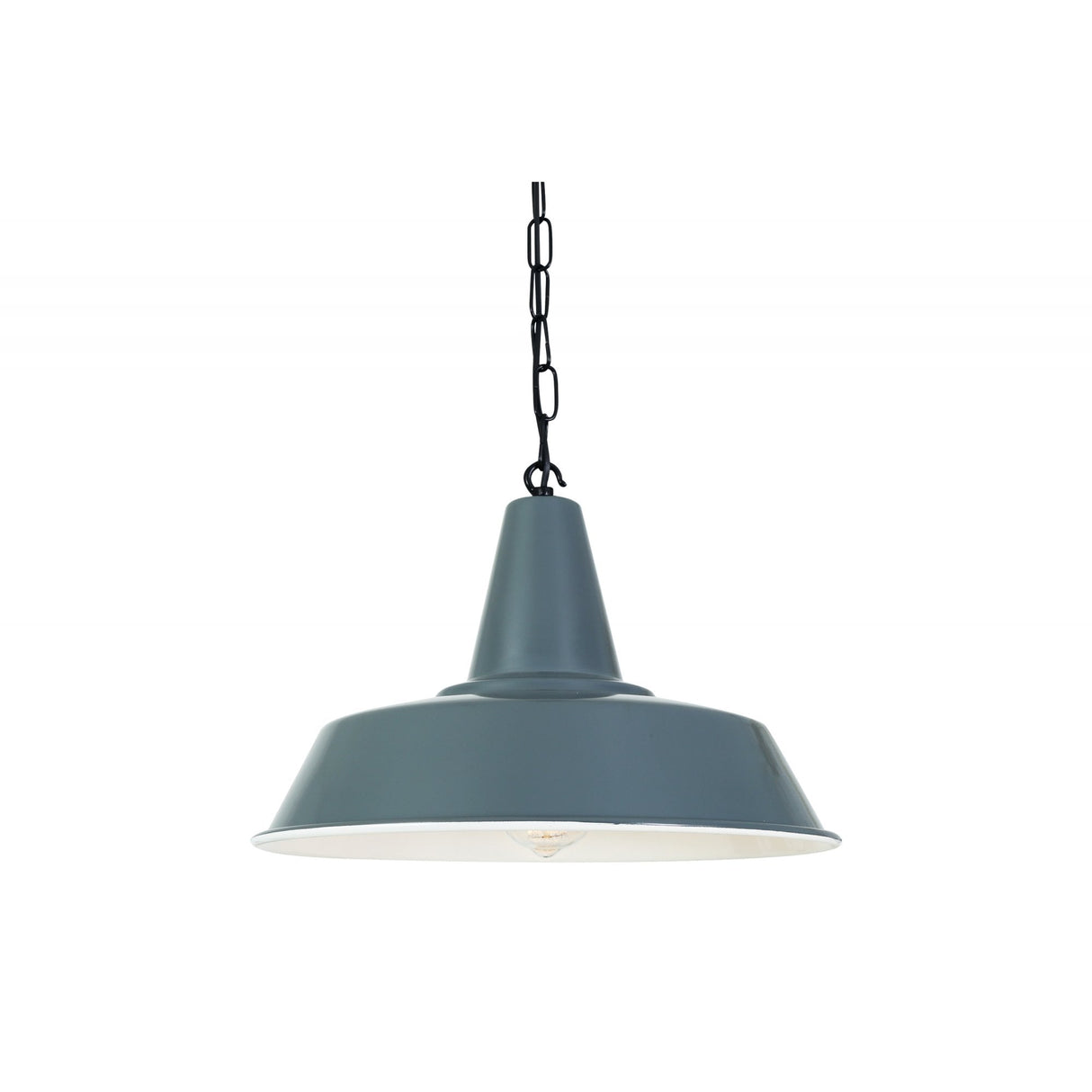 Nassau Vintage Industrial Pendant Light in Polished Aluminum