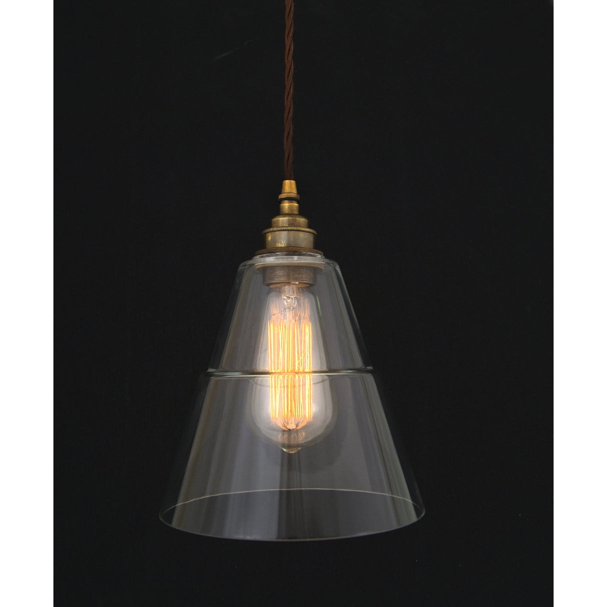 Vintage-Inspired Clear Glass Shade Ceiling Pendant
