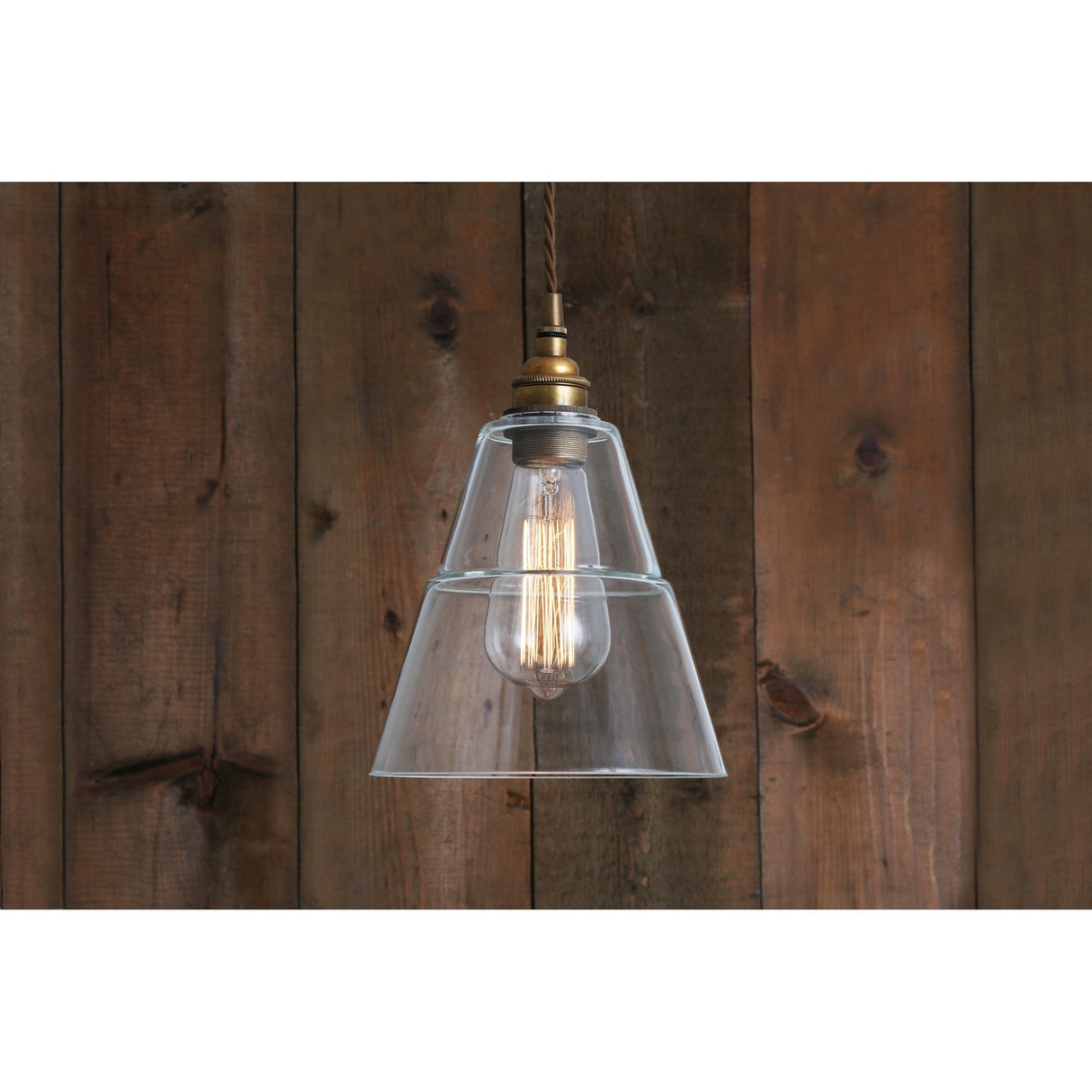 Vintage-Inspired Clear Glass Shade Ceiling Pendant