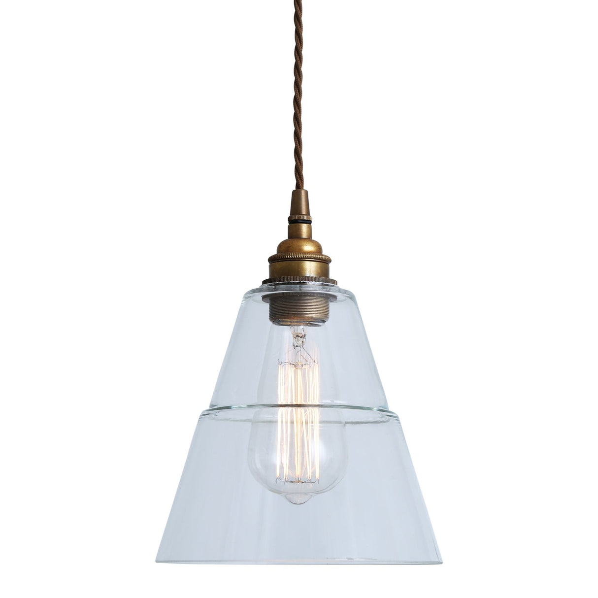 Vintage-Inspired Clear Glass Shade Ceiling Pendant