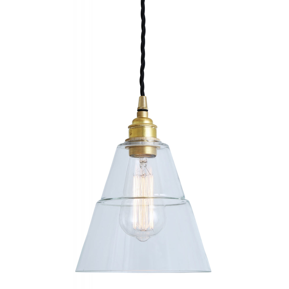Vintage-Inspired Clear Glass Shade Ceiling Pendant
