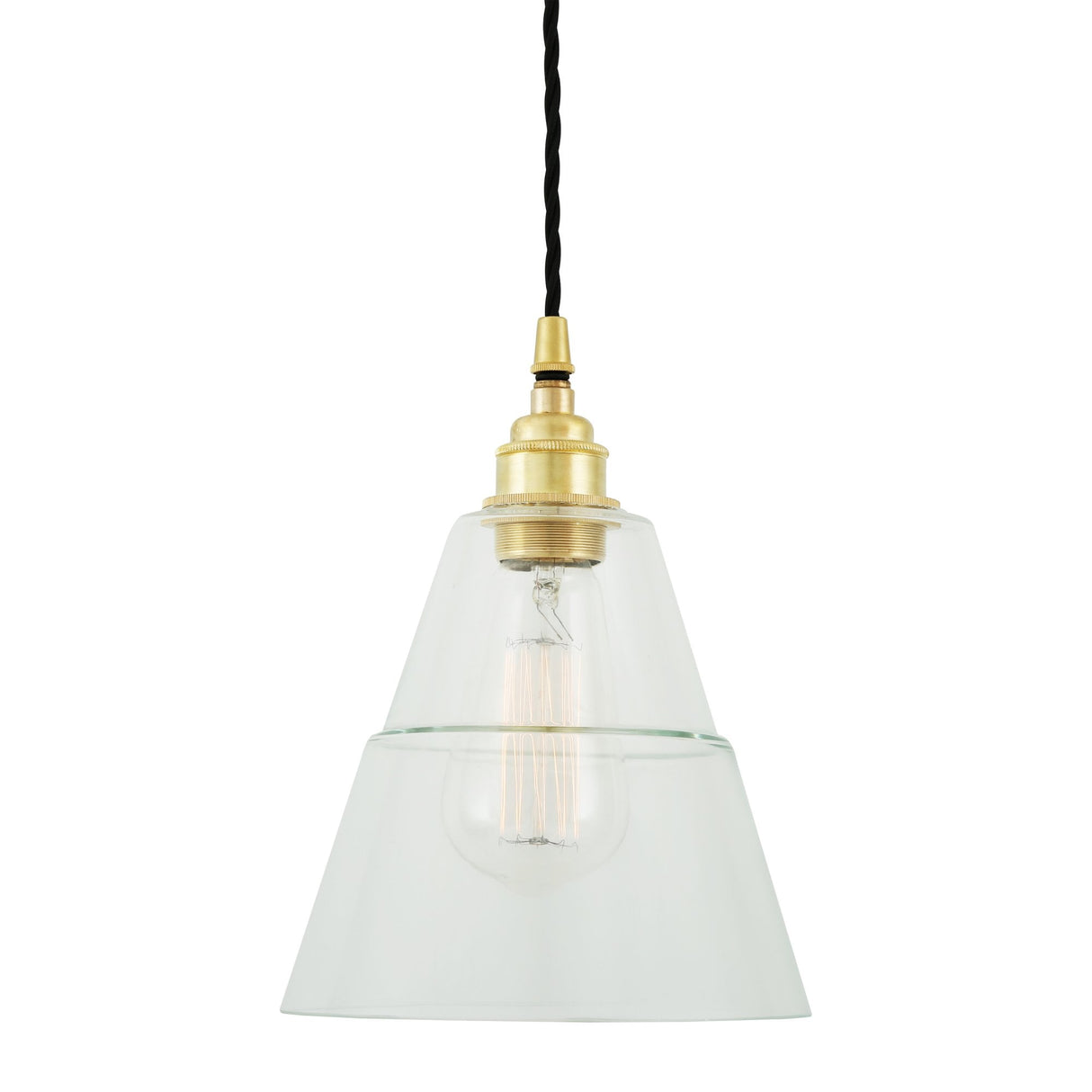 Vintage-Inspired Clear Glass Shade Ceiling Pendant