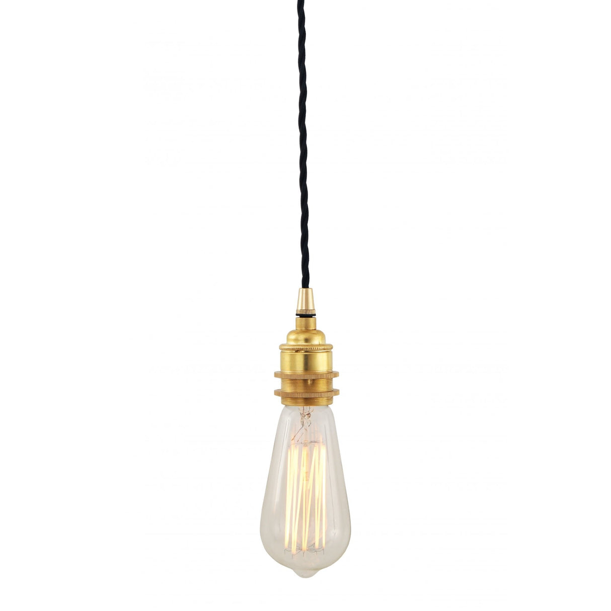 Lome Vintage Twisted Brass Pendant Light