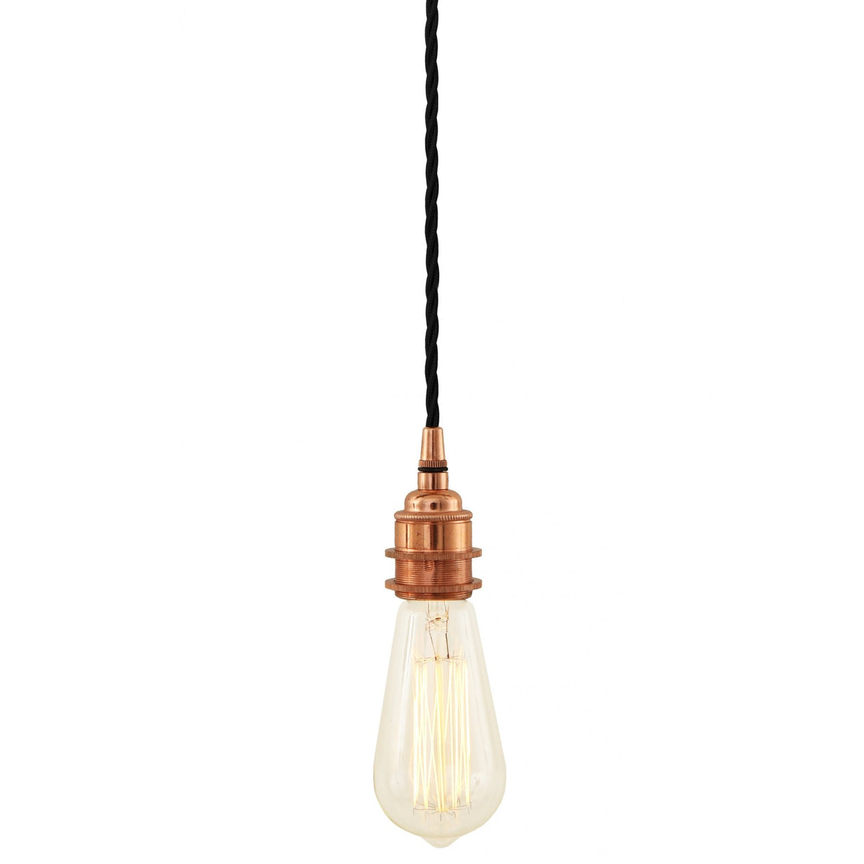Lome Vintage Twisted Brass Pendant Light