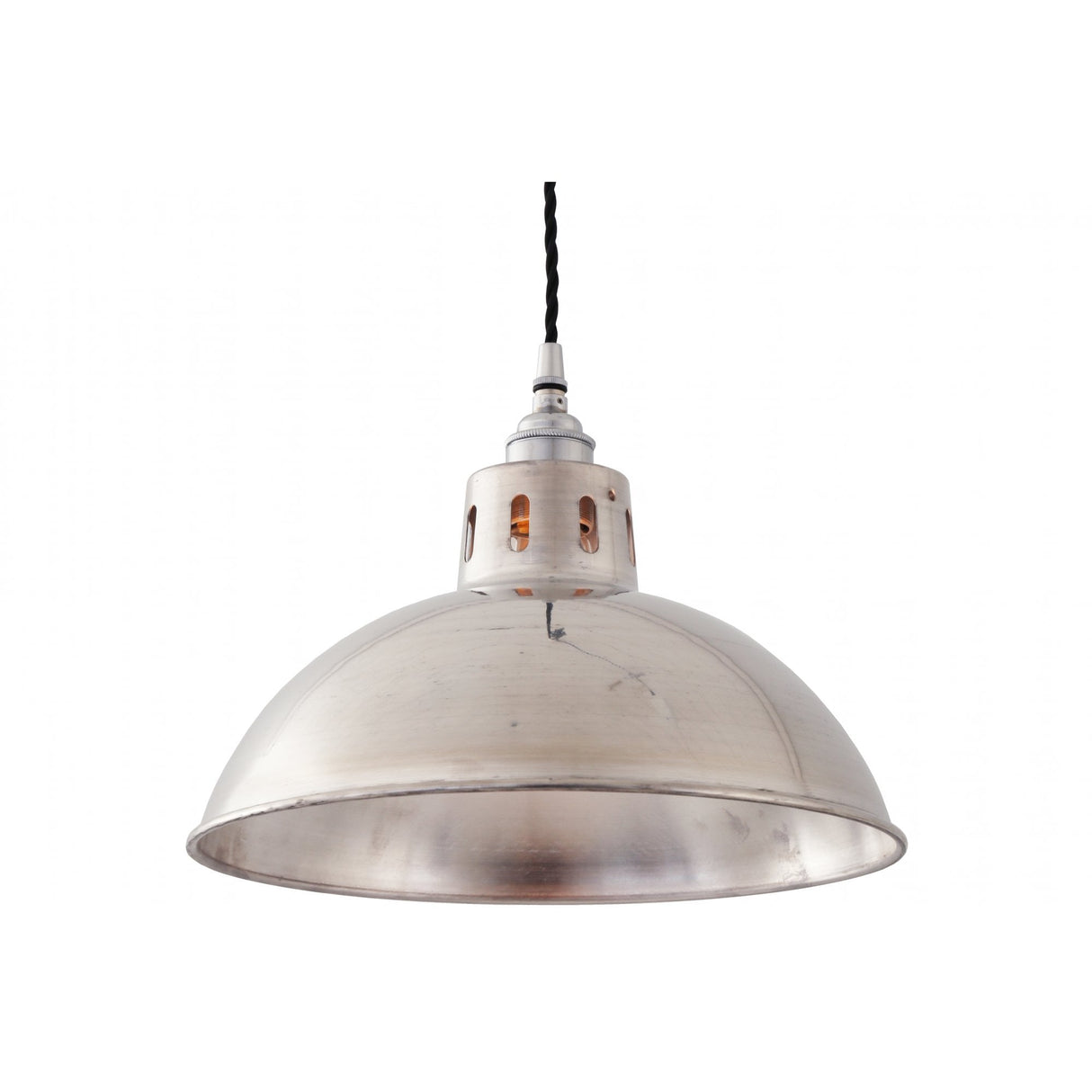 Osson Industrial Pendant Light with Bronze and Chrome Finish