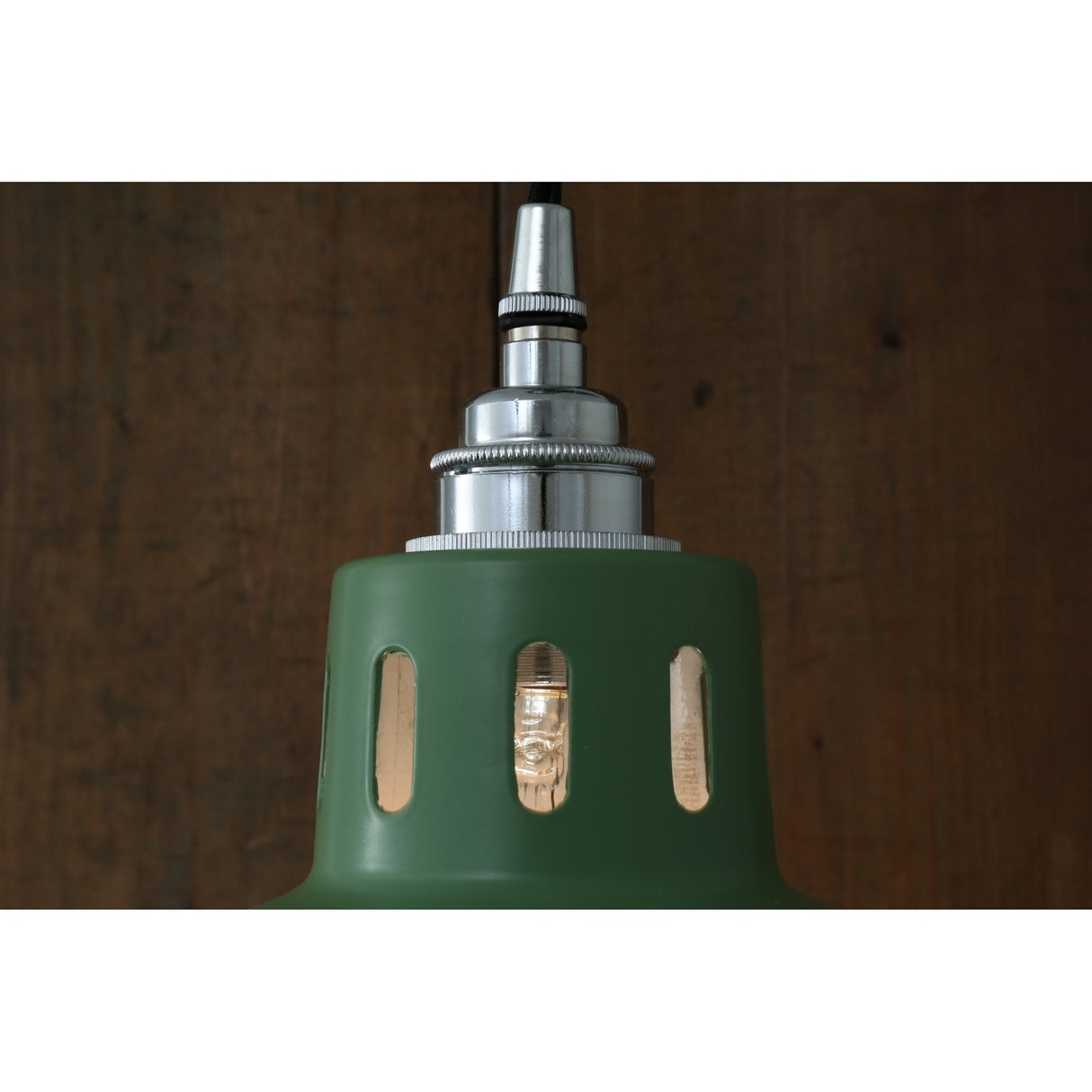 Osson Industrial Pendant Light with Bronze and Chrome Finish