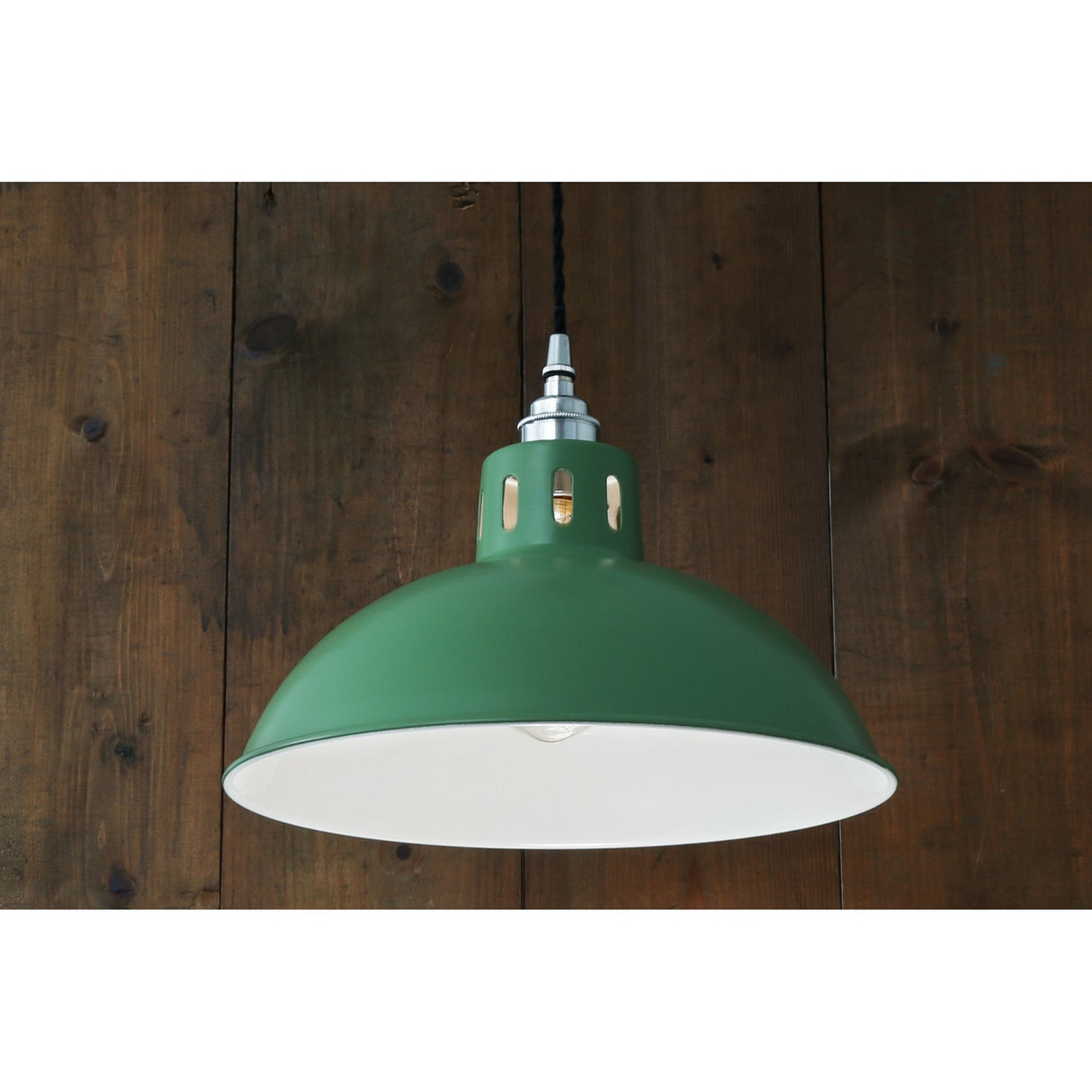 Osson Industrial Pendant Light with Bronze and Chrome Finish