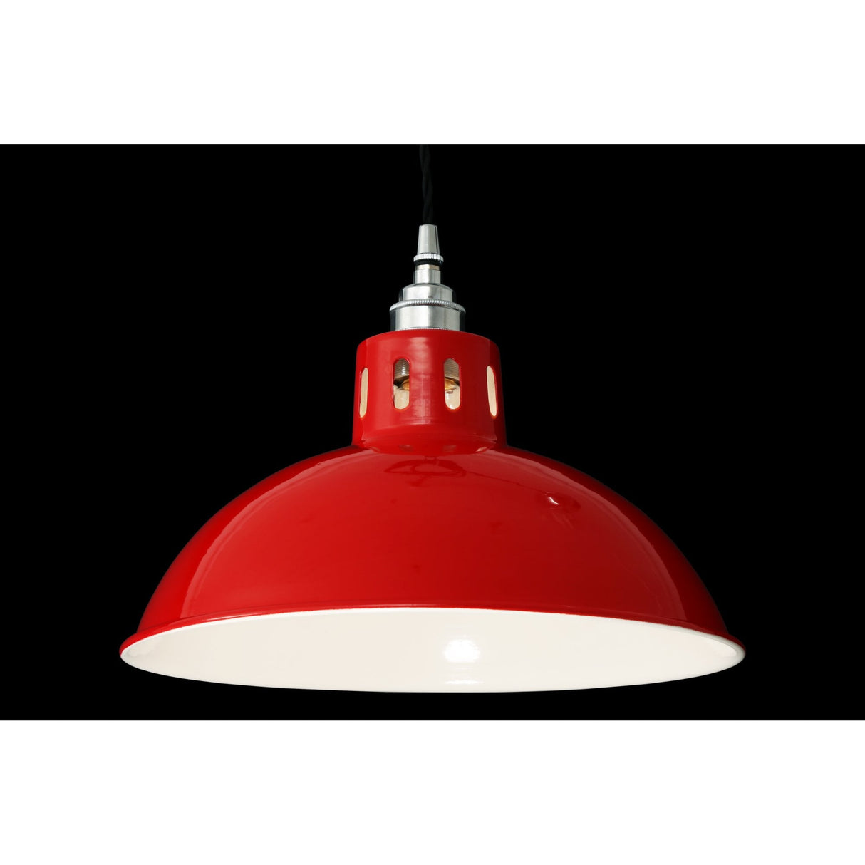 Osson Industrial Pendant Light with Bronze and Chrome Finish