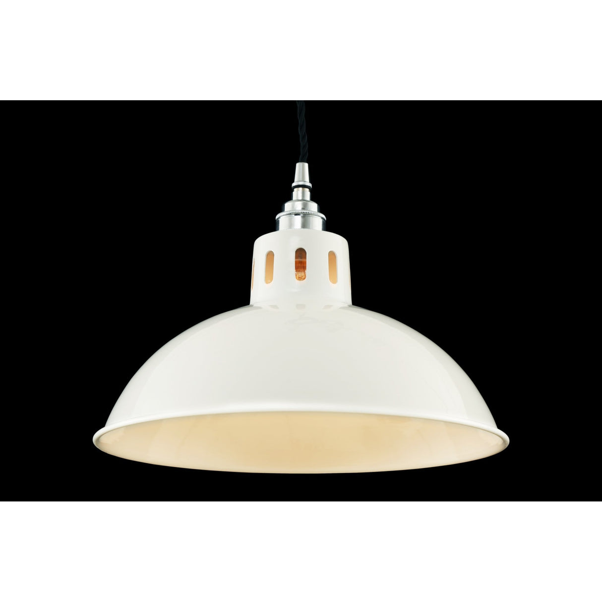 Osson Industrial Pendant Light with Bronze and Chrome Finish