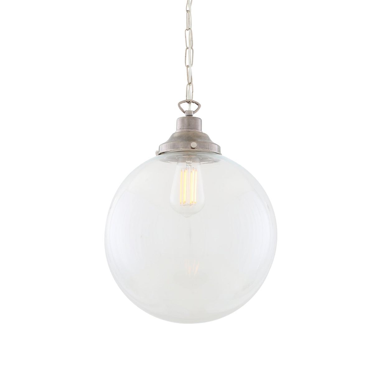 Antique Clear Globe Glass Pendant Light - Riad Collection