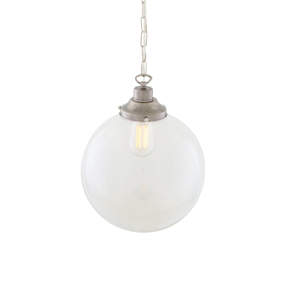 Antique Clear Globe Glass Pendant Light - Riad Collection
