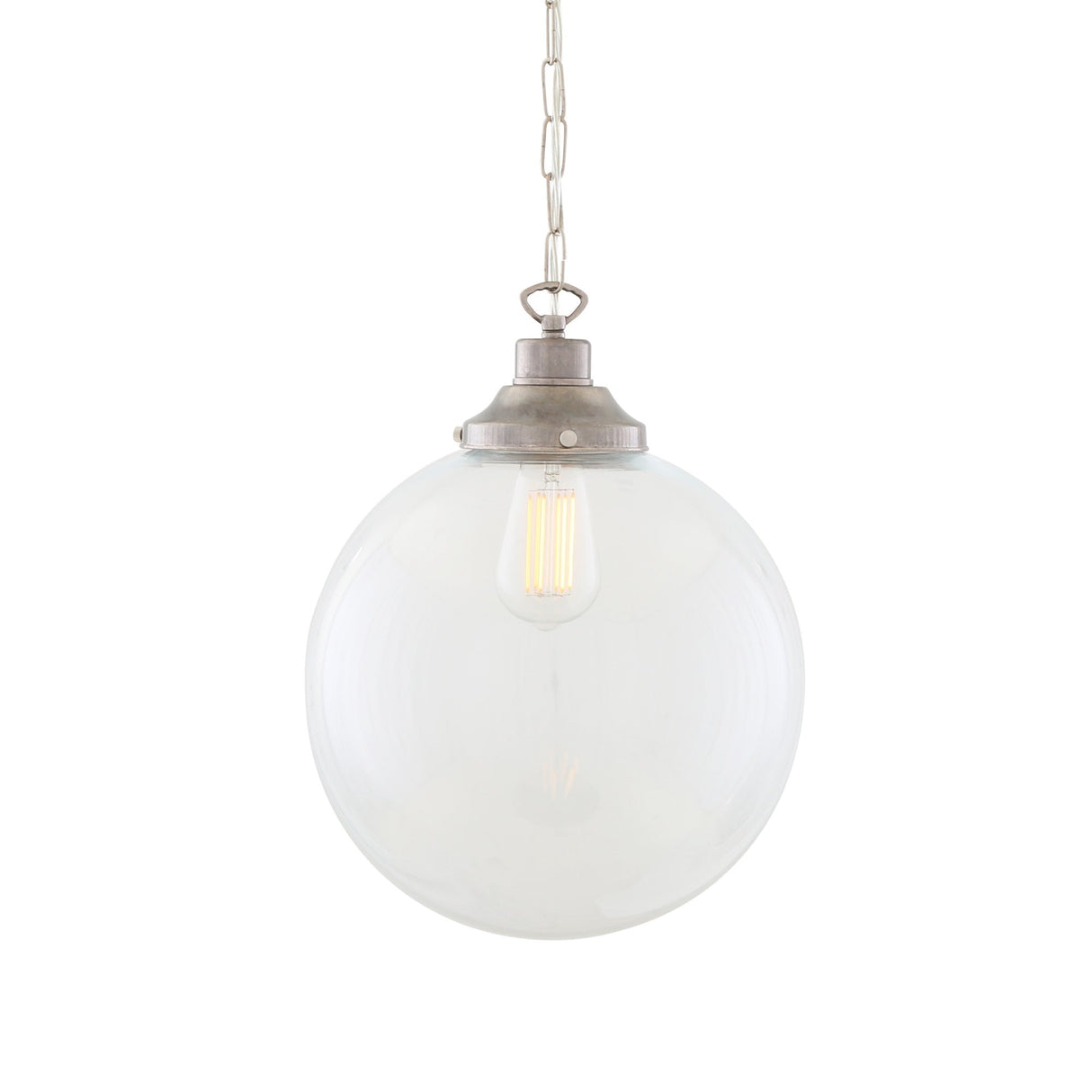 Antique Clear Globe Glass Pendant Light - Riad Collection