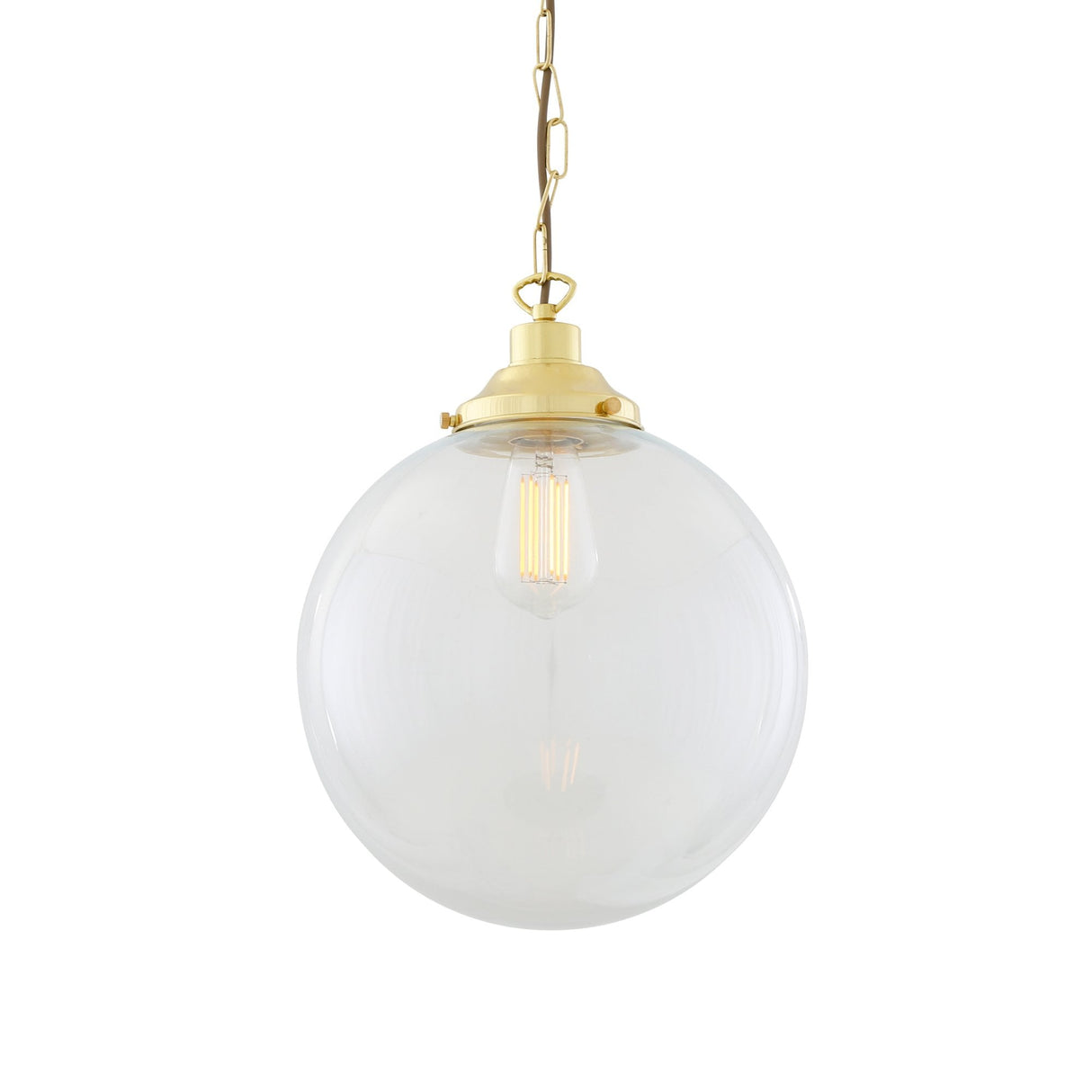 Antique Clear Globe Glass Pendant Light - Riad Collection
