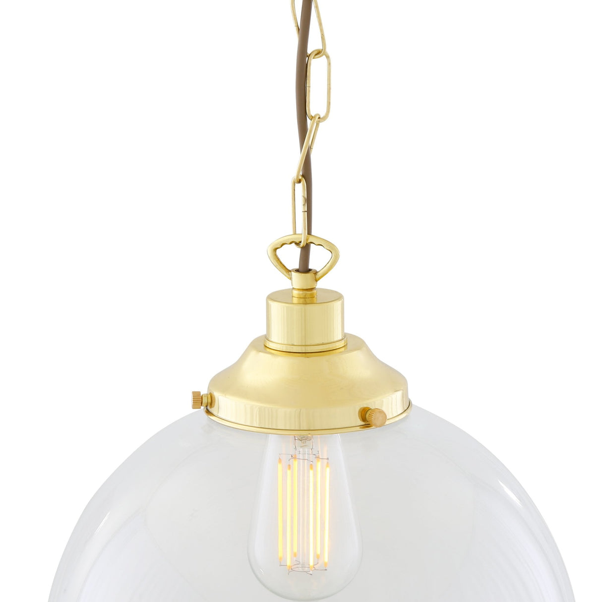 Antique Clear Globe Glass Pendant Light - Riad Collection