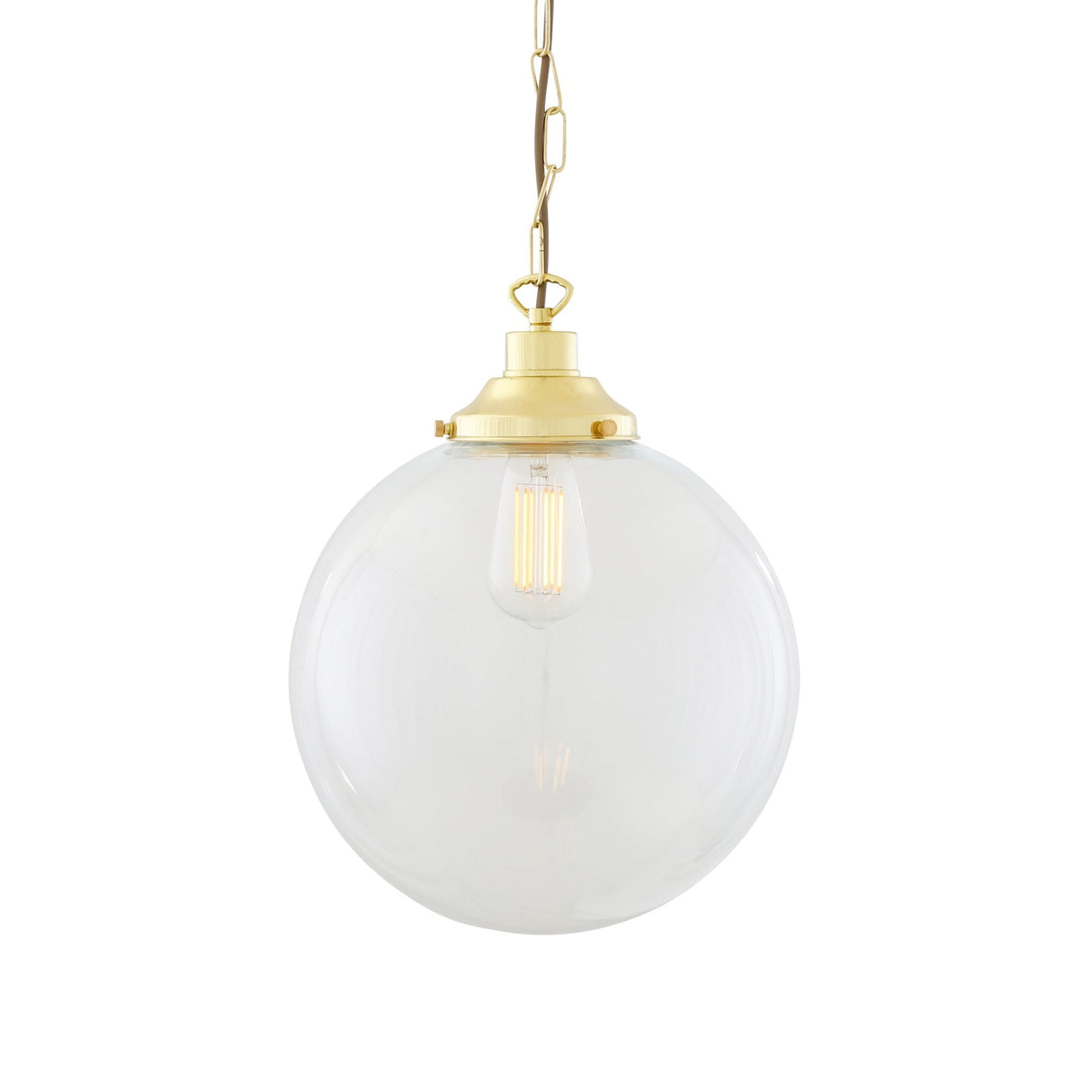 Antique Clear Globe Glass Pendant Light - Riad Collection