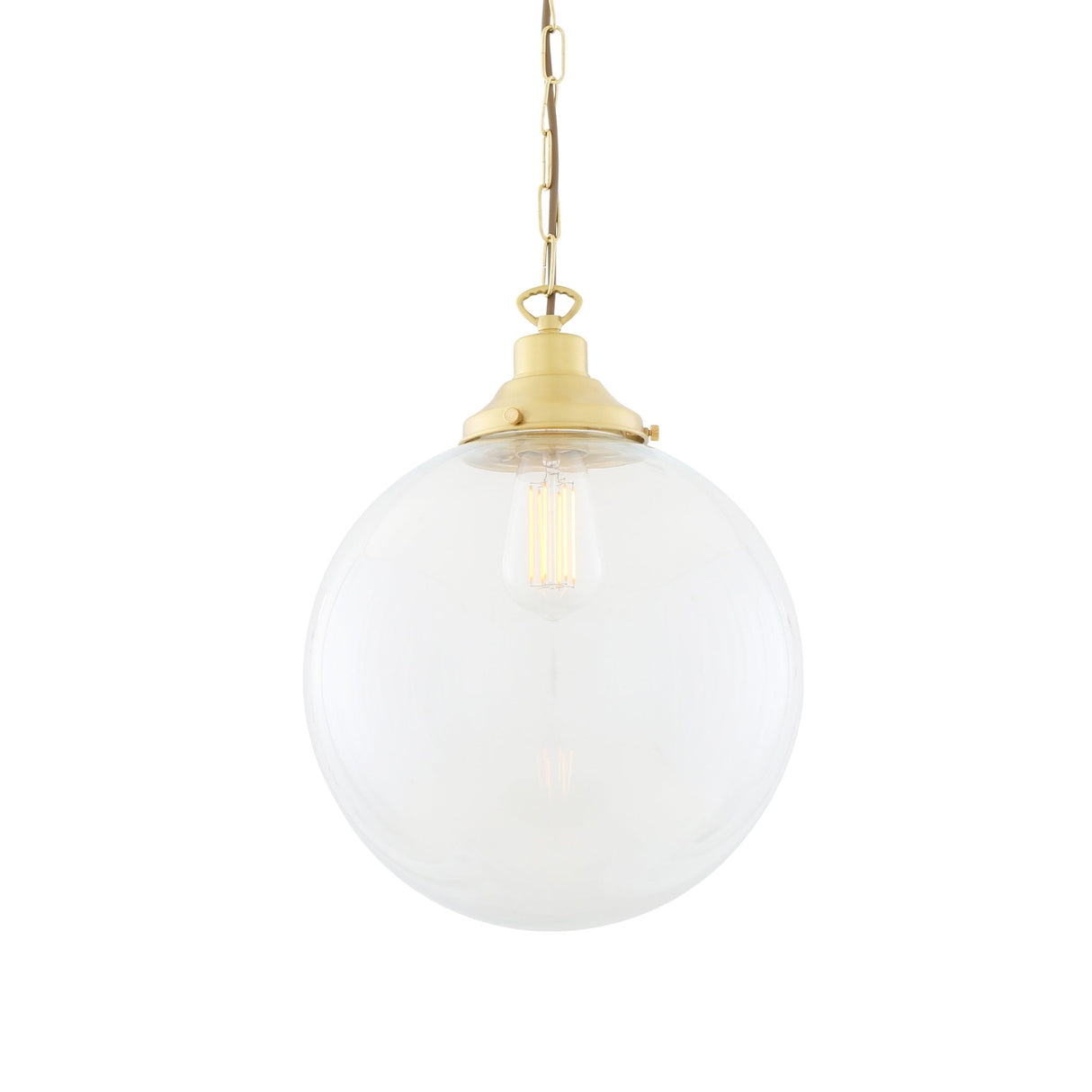 Antique Clear Globe Glass Pendant Light - Riad Collection